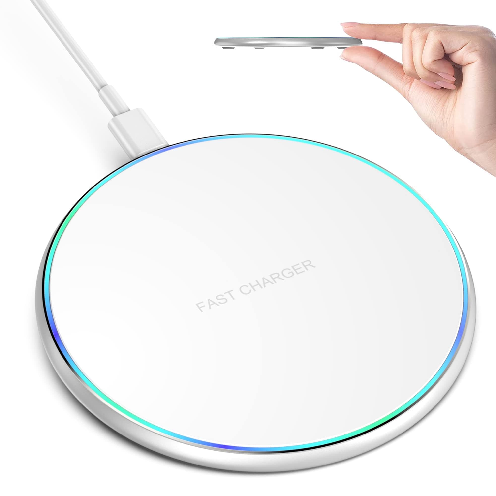 Wireless Charger Compatible with iPhone 17 16 15 14 13 12 11 Pro Max/Mini/Plus/XR/X/8, 15W Max Fast Wireless Charging Pad Mat for Samsung Galaxy S23/S22/S21/S20/S10, Galaxy Buds