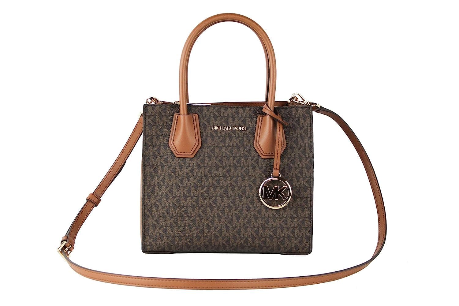 MICHAEL KORS MERCER MEDIUM MESSENGER CROSSBODY SATCHEL POWDER (BROWN)35S1GM9M2B-200
