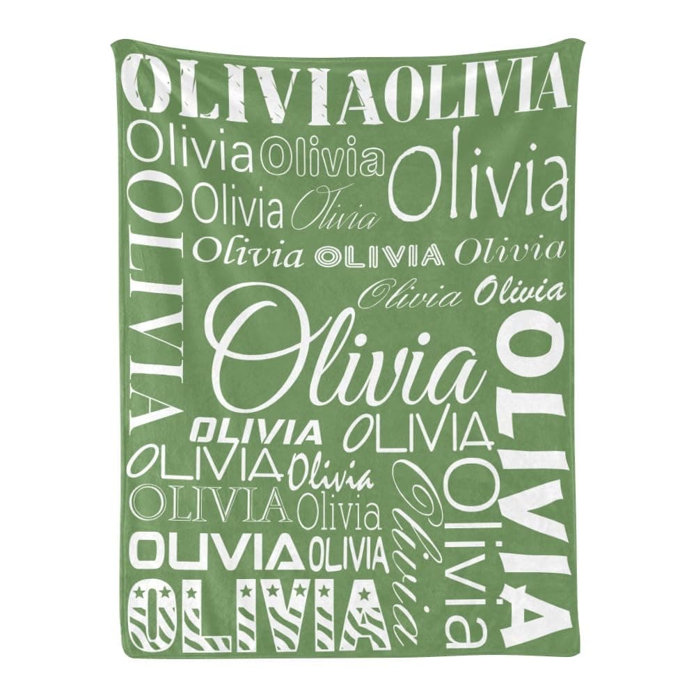 Gypsophila Personalized Name Blankets Custom Baby Blanket with Name Blankets Customized Baby Blankets for Kids Birthday Blankets