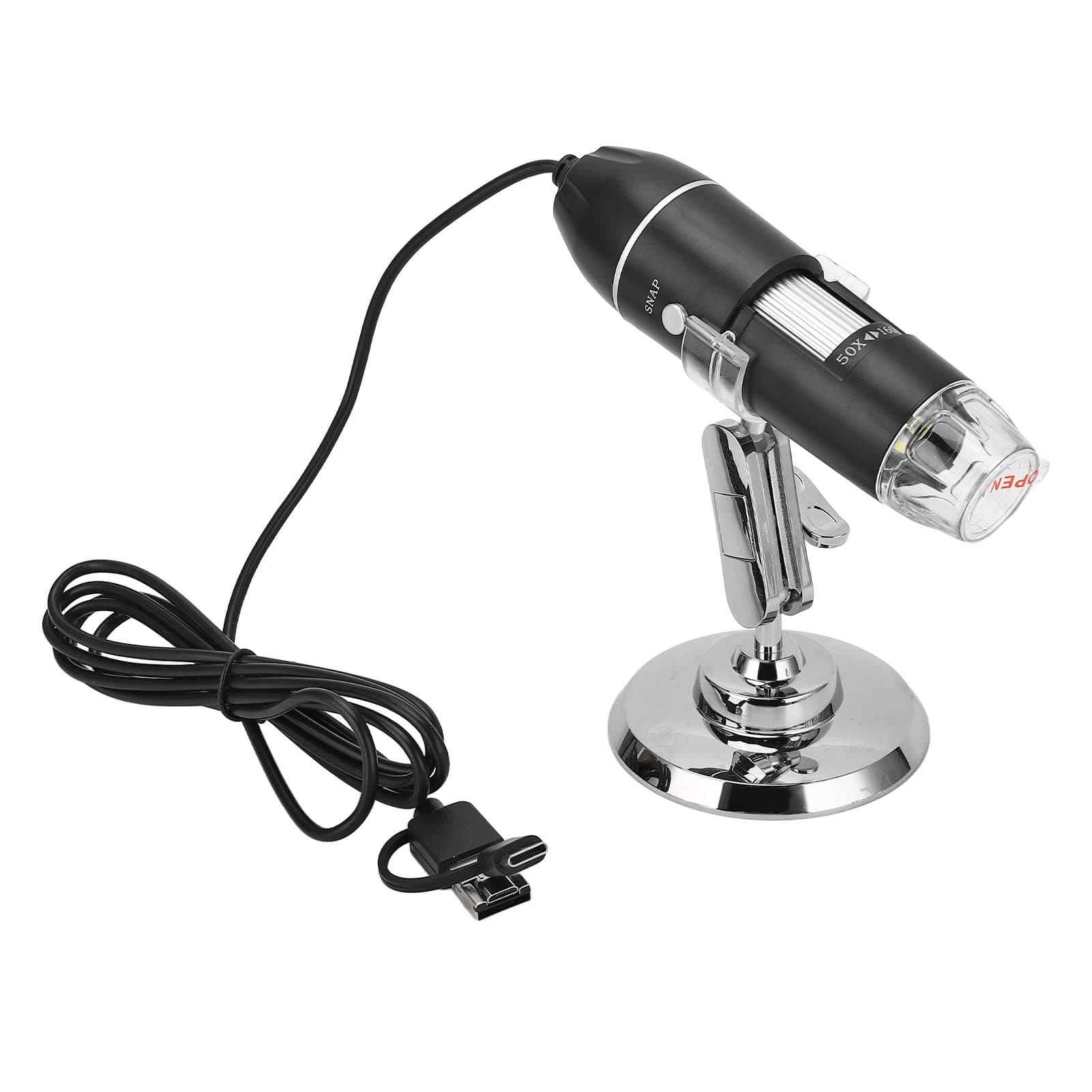 Pretfy 3 in 1 USB Digital Microscope 1600X Magnification HD 1080P Handheld Camera iOS PC Aluminum Alloy Portable Inspection Tool