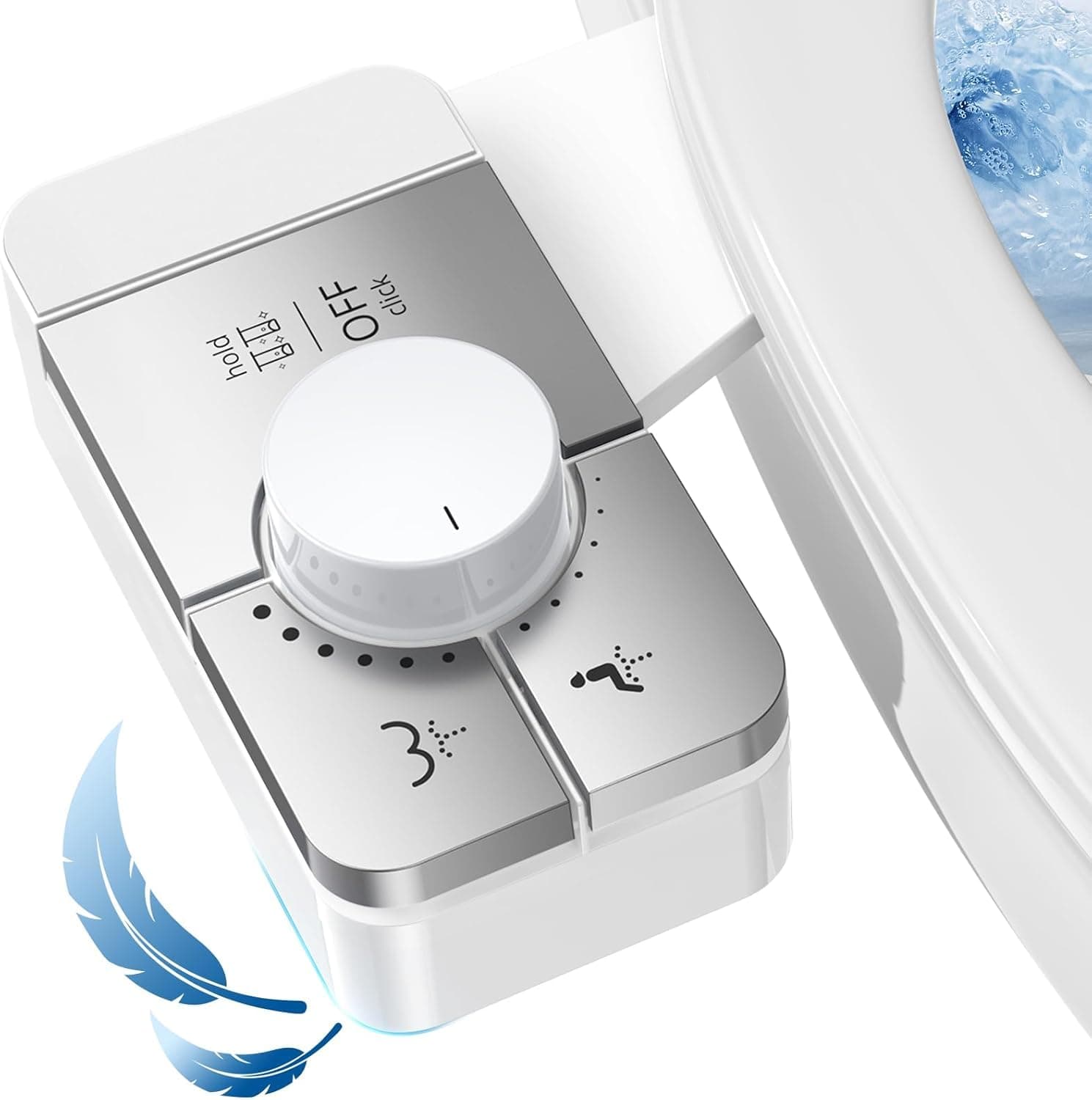 SHIKITEK Bidet Attachment for Toilet, Self Clean, Dual Nozzle, Front & Rear
