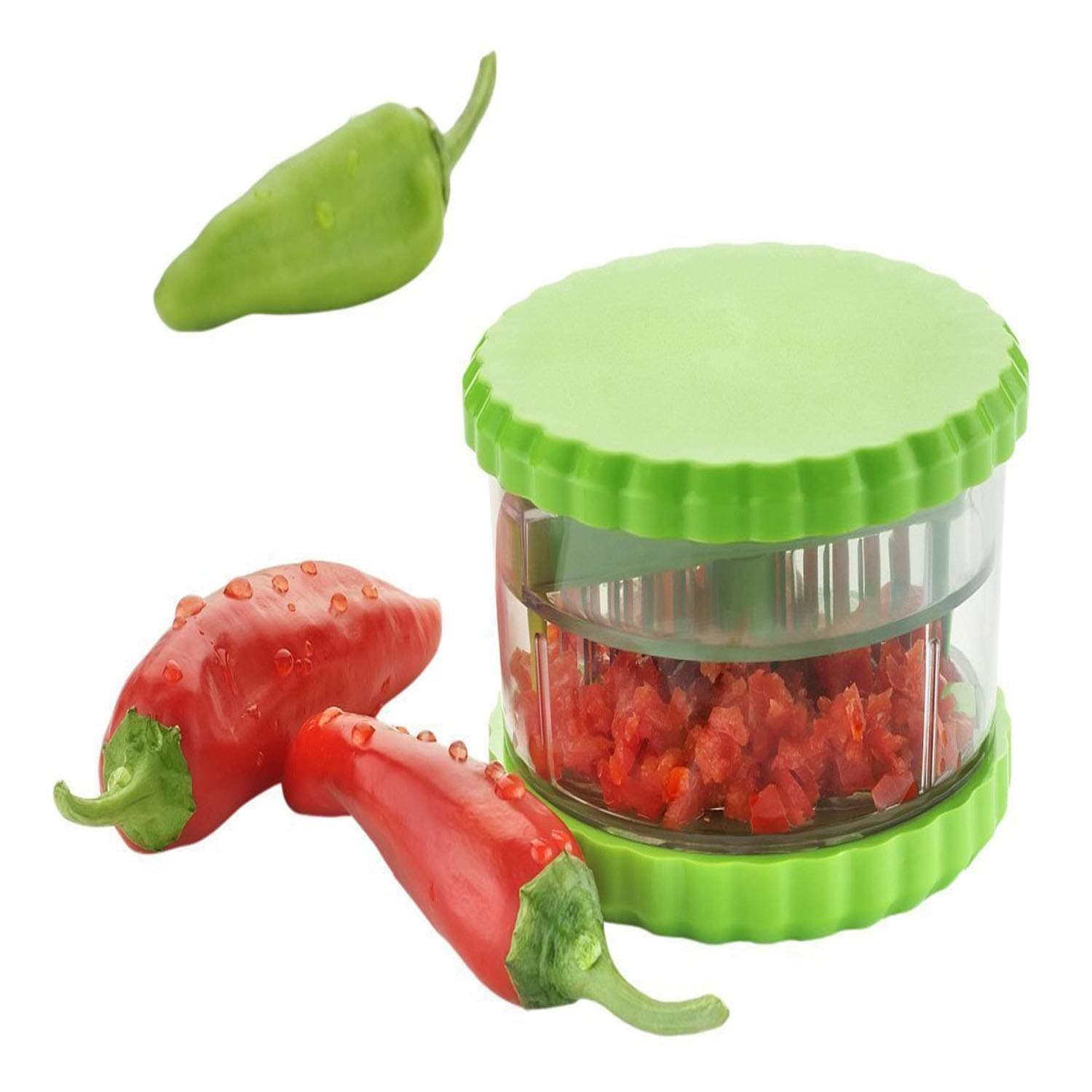 Unbreakable Plastic Multi Crusher Garlic Press Peeler Crusher Masher Twist Kitchen Useful Tool Garlic Presses Garlic Grinder Twister Use Masher Multi-Usage Transparent