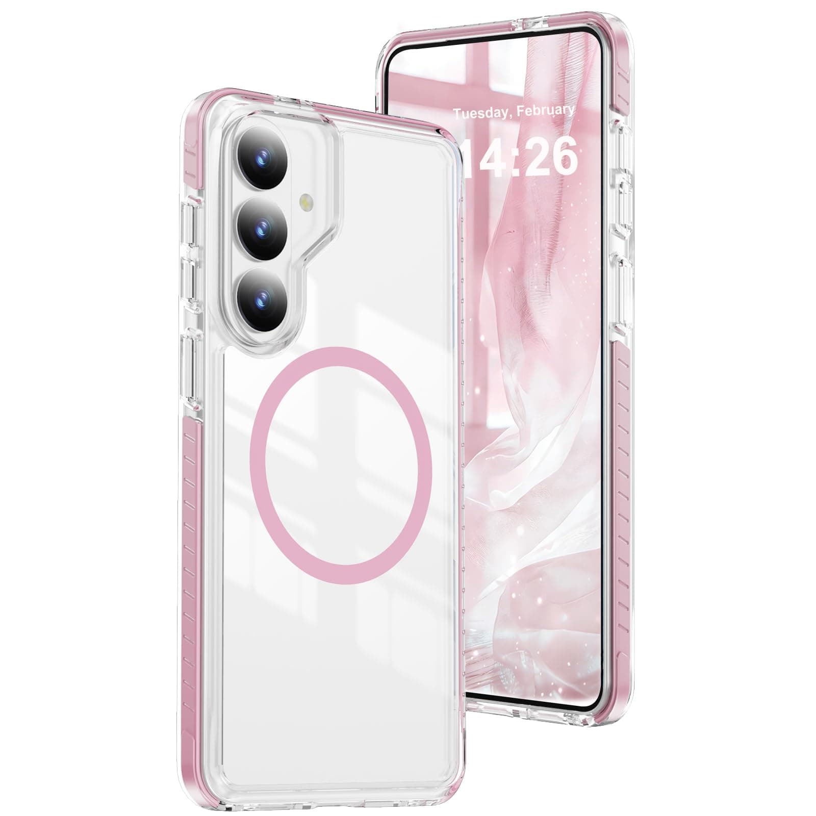 LEMAXELERS Magnetic for Samsung Galaxy S26 Case, Pink JW