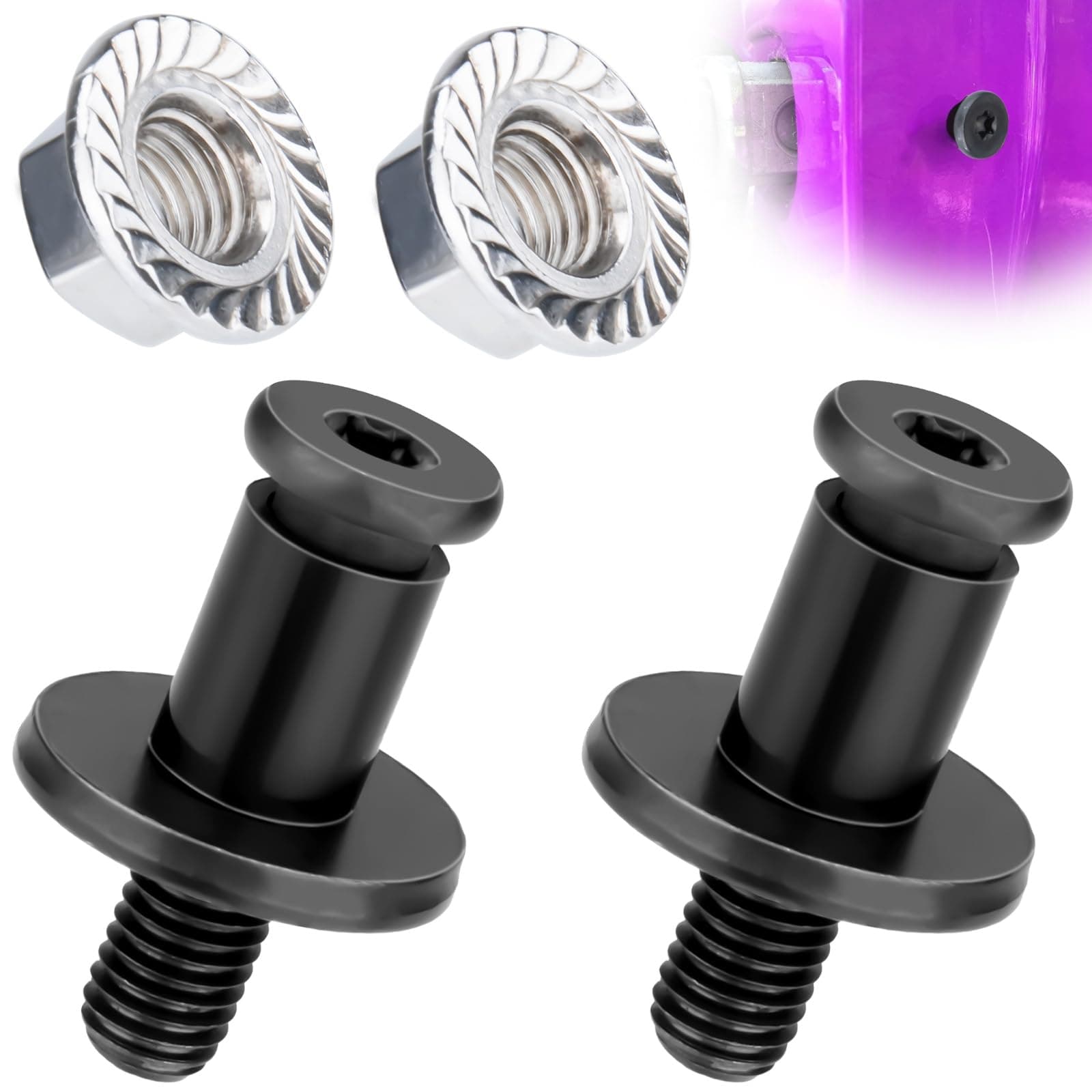 Tailgate Striker Bolts, Door Lock Latch Striker Bolt with Nuts 2 PCS