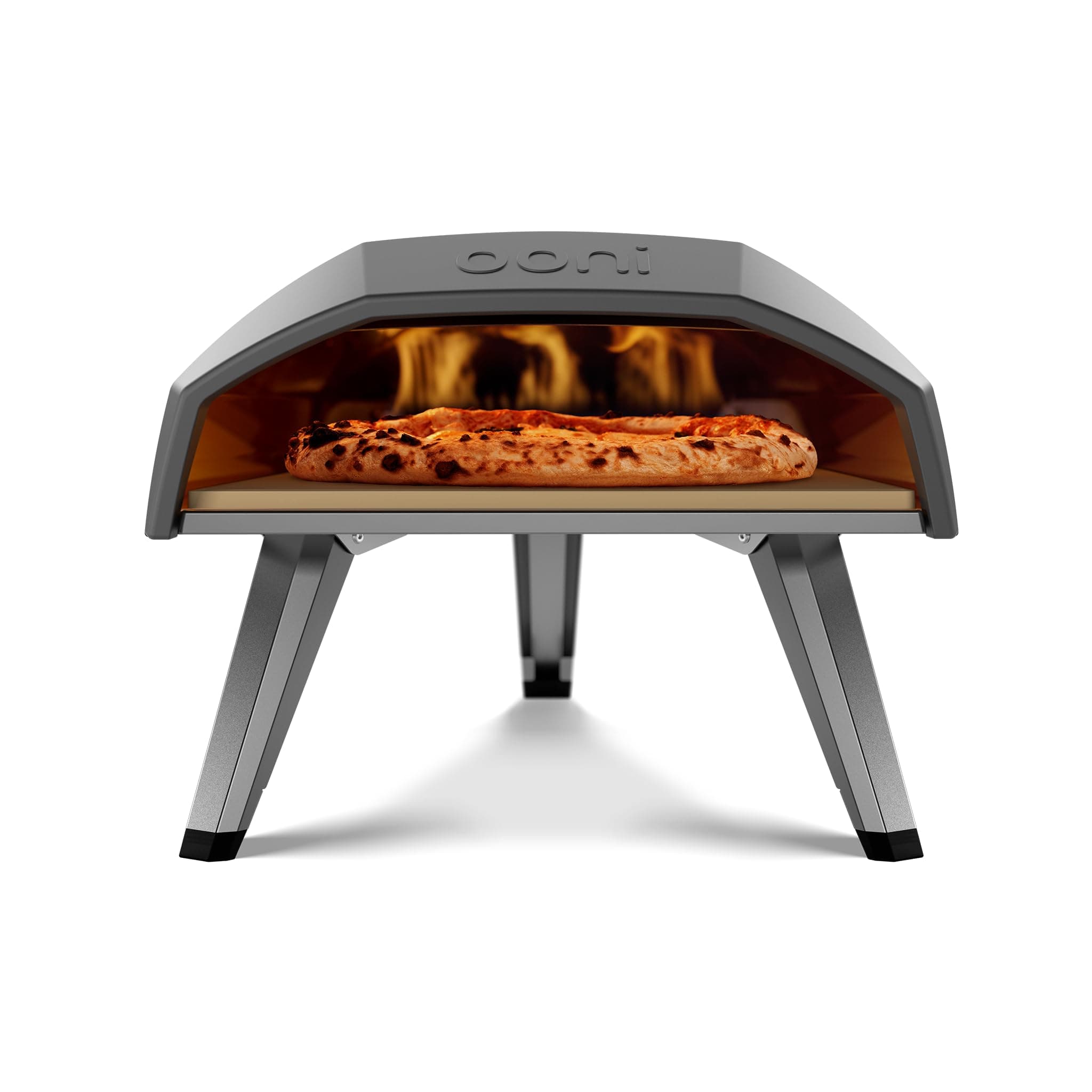 Ooni Koda 12 Gas Pizza Oven – 12" Propane Powered Outdoor Oven with 37 mBar Regulator and Gas Hose, Portable Pizza Oven Reaches 500°C in 15 Minutes- Foundry Black