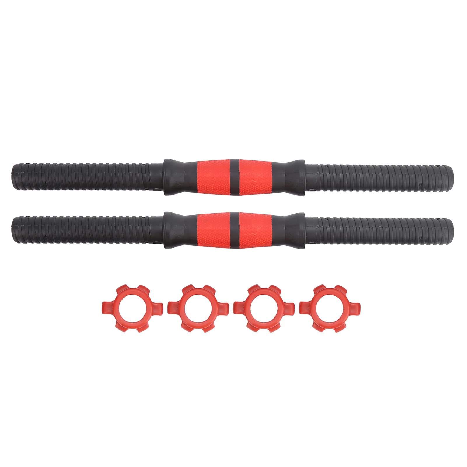Dumbbell Bars, 40cm PP Plastic Weight Lifting Dumbbell Handles Fitness Equipment with 4Pcs Nuts