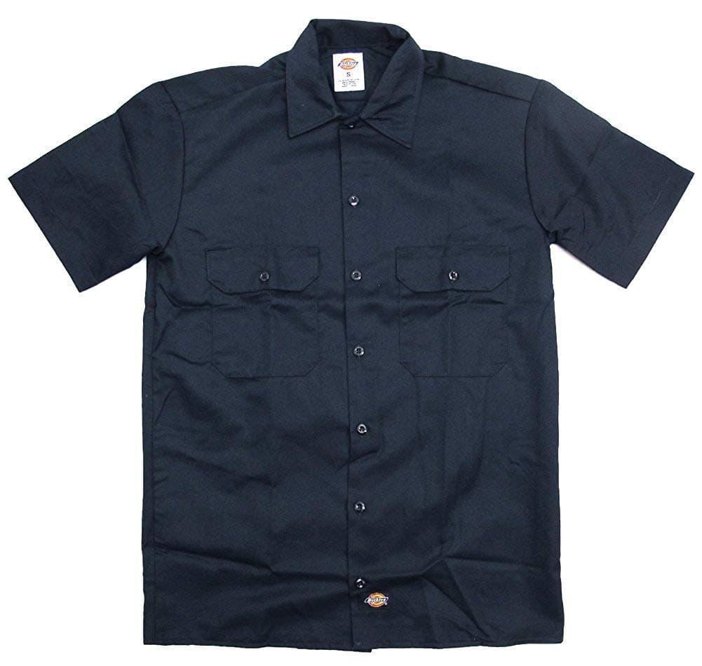 [ディッキーズ] ワークシャツ 半袖 1574 ショートスリーブ SHORT SLEEVE WORK SHIRT S M L XL (M, DARK NAVY(ダークネイビー)) [並行輸入品]