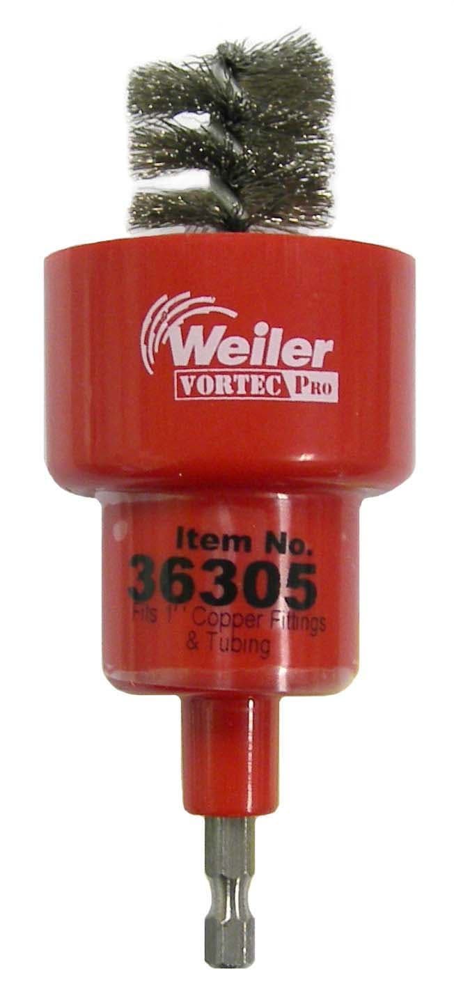 Weiler 36305 Vortec Pro Retail Pack 1" Turbo Tube Brush, Made in The USA (Pack of 3)