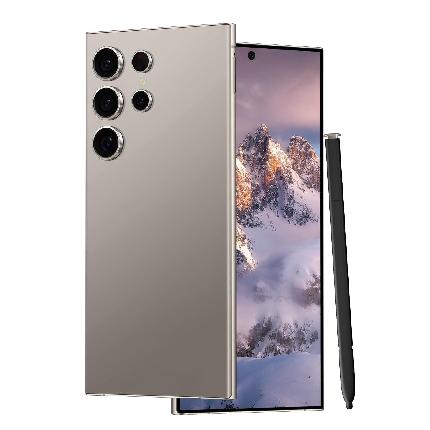 Unlocked Cell Phones Smartphone 8+256GB/6.8" HD Screen/Dual SIM/108MP+48MP Camera/6800 mAh/Built-in Pen (Dark Black)
