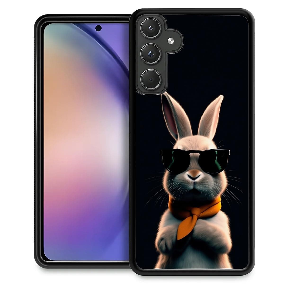 ZHEGAILIAN Compatible with Samsung Galaxy A55 5G Case,Non-Slip Soft TPU Bumper Shockproof Protective Case Compatible with Samsung Galaxy A55 5G 6.6 inch for Women-Rabbit Sunglasses