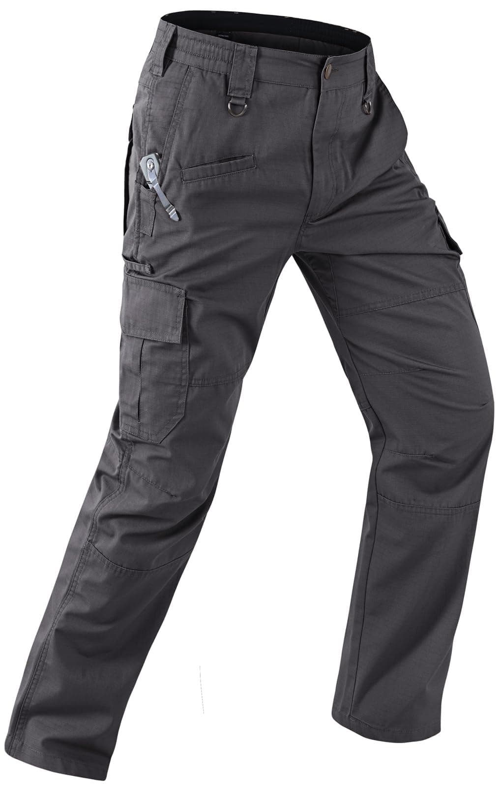 Aorga Cargo Pants for Mens Work Pants Waterproof Outdoor Relaxed Fit Construction Tactical Hiking Pants Lightweight with Pockets Breathable Dark Grey 32Wx34L