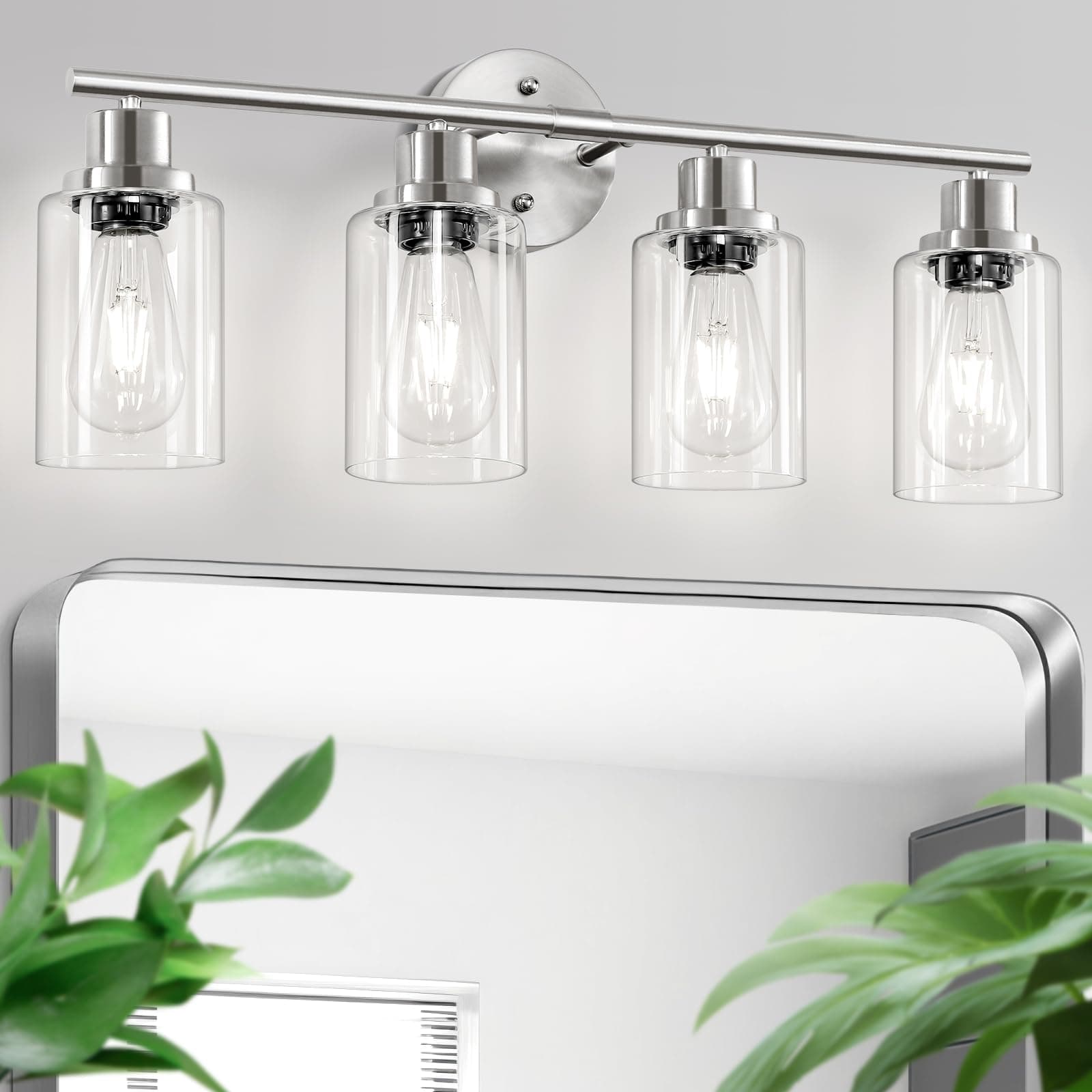 Guliaofo 4-Light Vanity Lights, Bathroom Light Fixtures Over Mirror