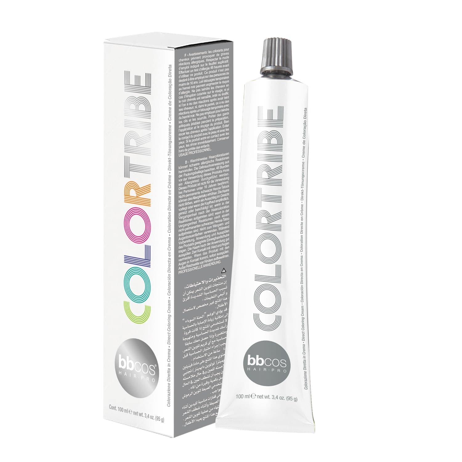 Bbcos Hair Pro Colortribe Direct Coloring Cream Hair Color Long-lasting Colour Smoothness & Shine 100 ml Tube (Silver)