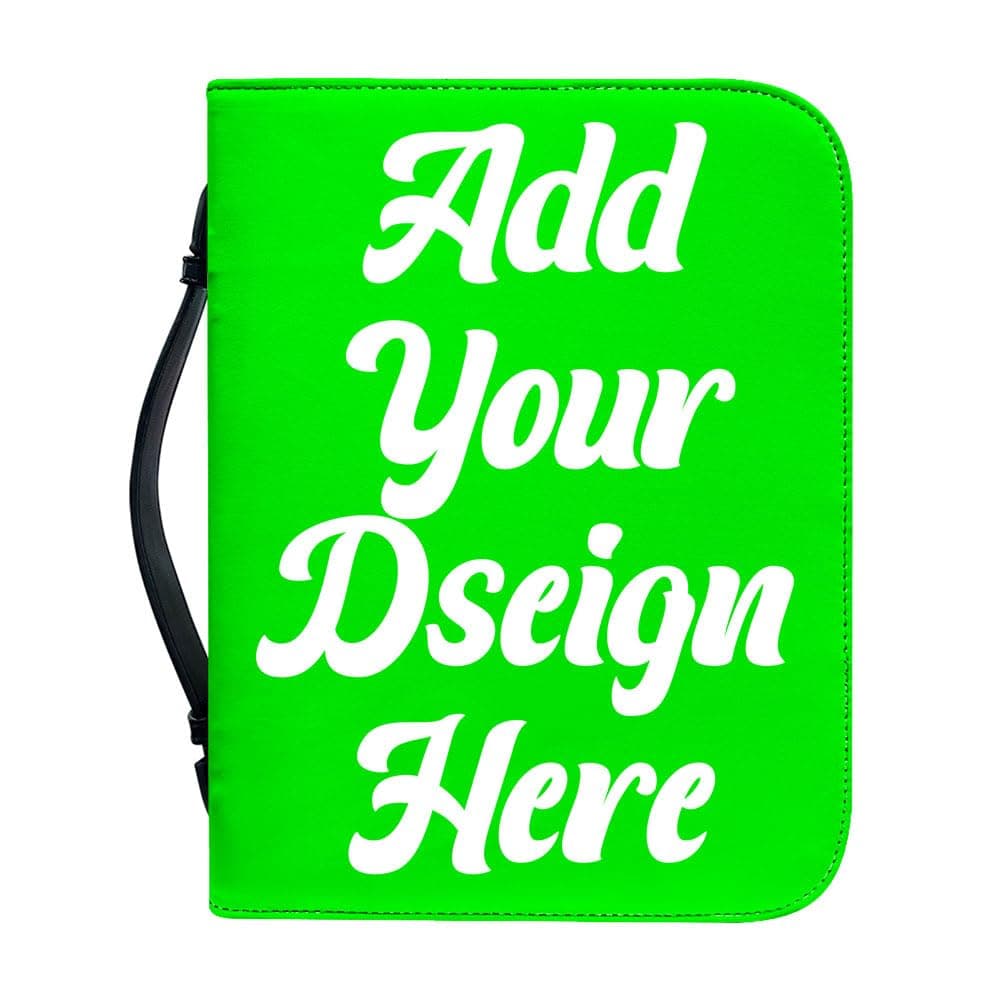 Jiposuhoe Customized Bible Cover Case Add Your Own Photo Text, Lime, L