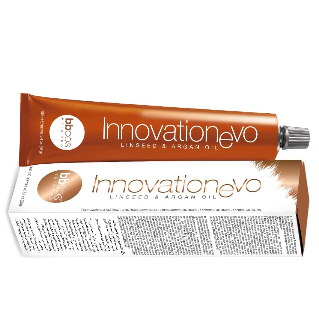 Bbcos Hair Pro Innovation Evo Permanent Hair Color Cream, Long Lasting 100% Cover of White Hair Innovative Formula With Linseed & Argan Oil Hair Color Tube (9/00, Intensive Very Light Blond)