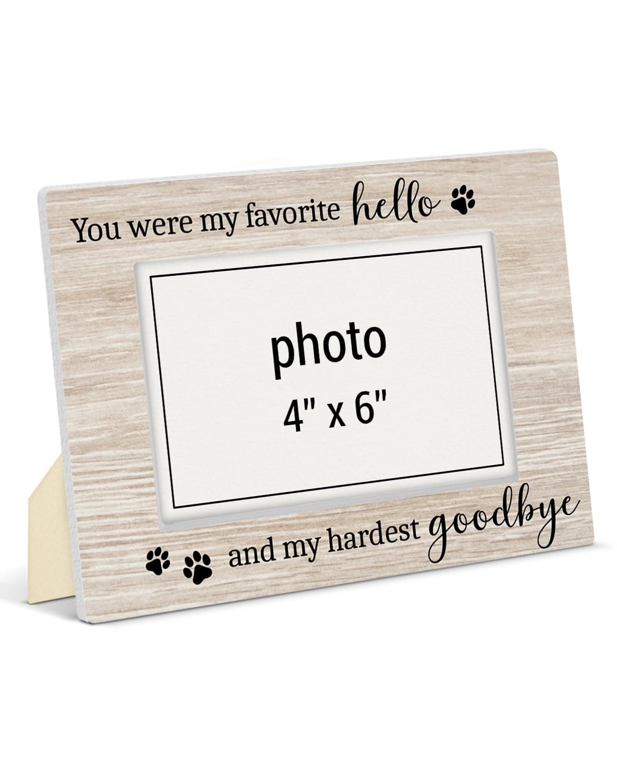 ILSYINH Pet Memorial Gifts for Dogs Cats Pet Memorial Picture Frame Loss of Dog Sympathy Gift Dog Passing Away Gifts Photo Frame with Paw Print for 4x6 Picture