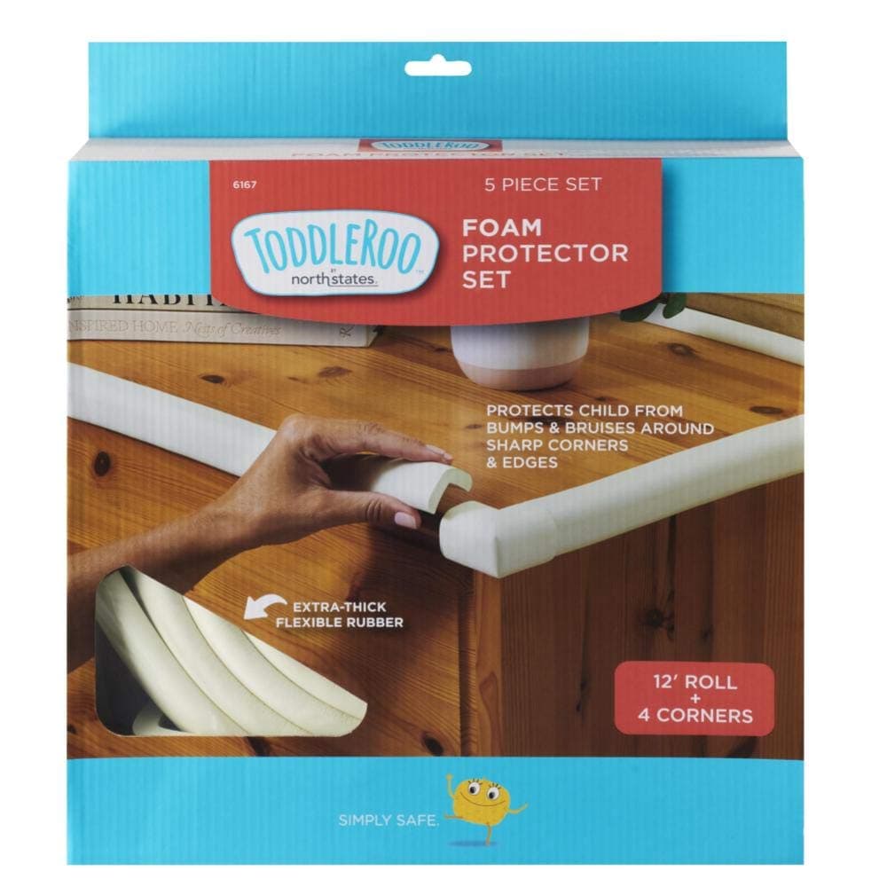 Toddleroo by North States Foam Protector Set (5Piece Set), Soft White