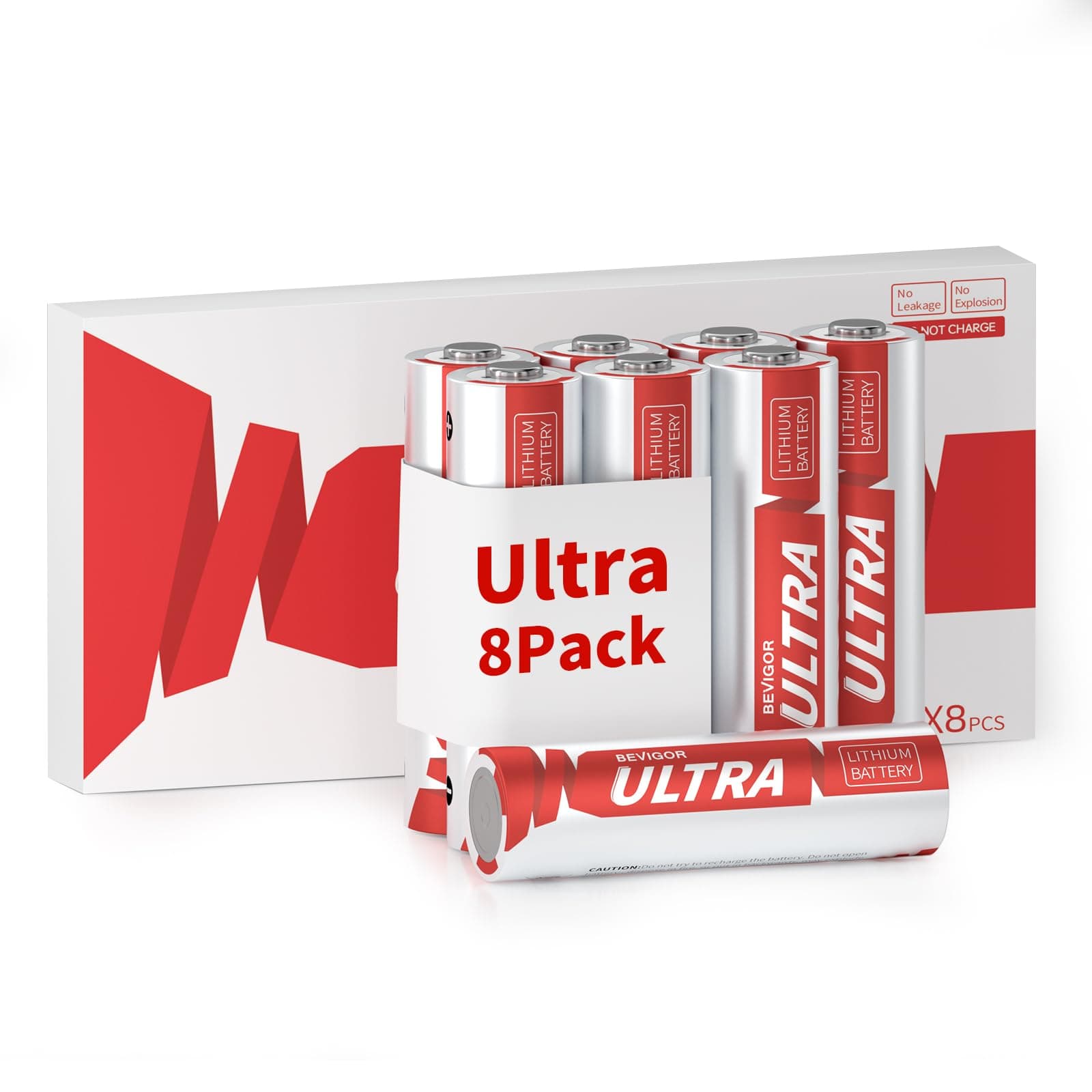 BEVIGOR AA Lithium Batteries 8Pack Ultra, 3500mAh 1.5V Double A Lithium Battery, Longer Lasting AA Batterie for Blink Camera Smart Lock Deadbolt, Aralm System etc High-Tech Devices, Non-Rechargeable