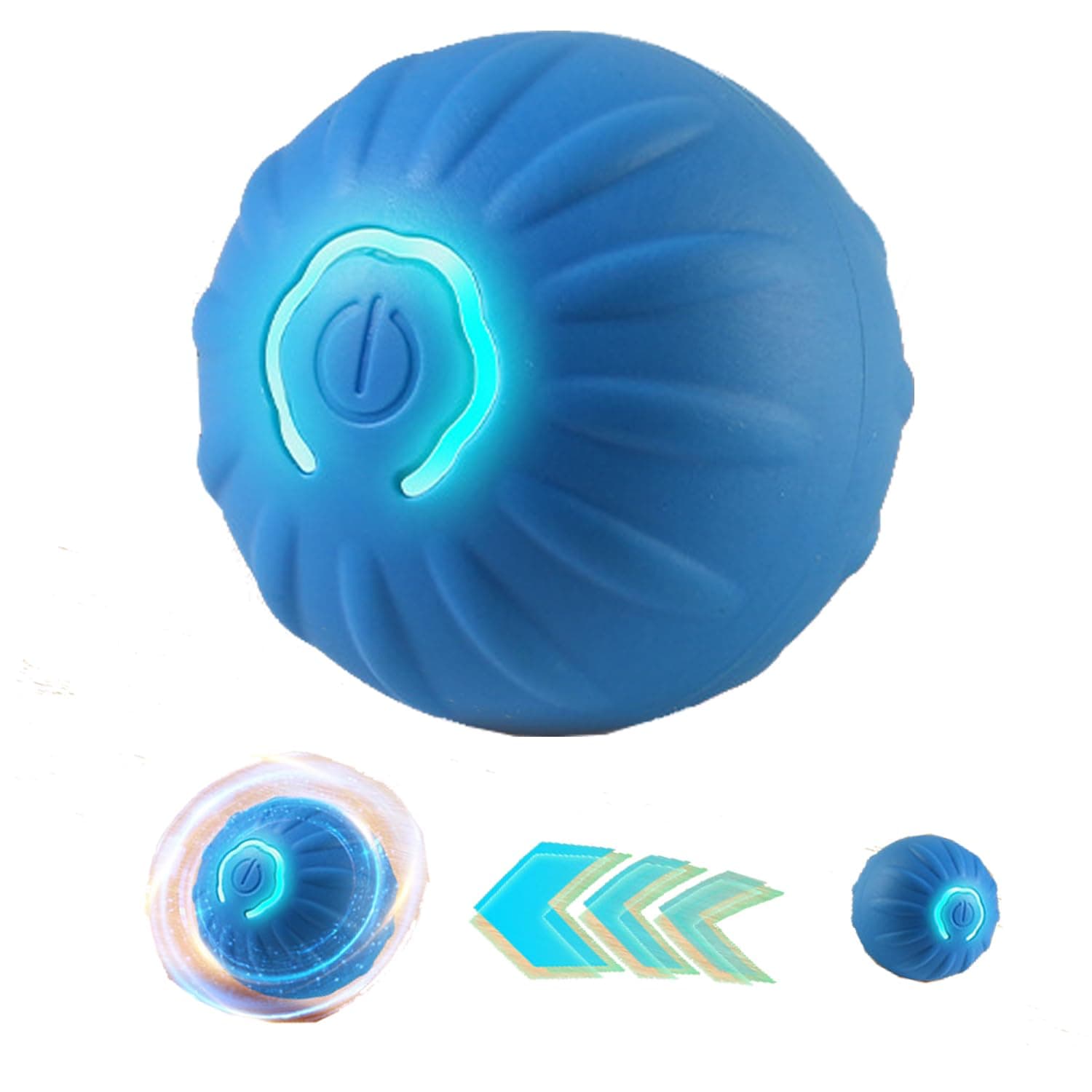 Winb Interactive LED Dog Ball （2 inch）- USB Rechargeable Motion-Activated Rolling Toy for Small Dogs, Dogs Ball Play and Wicked Fun
