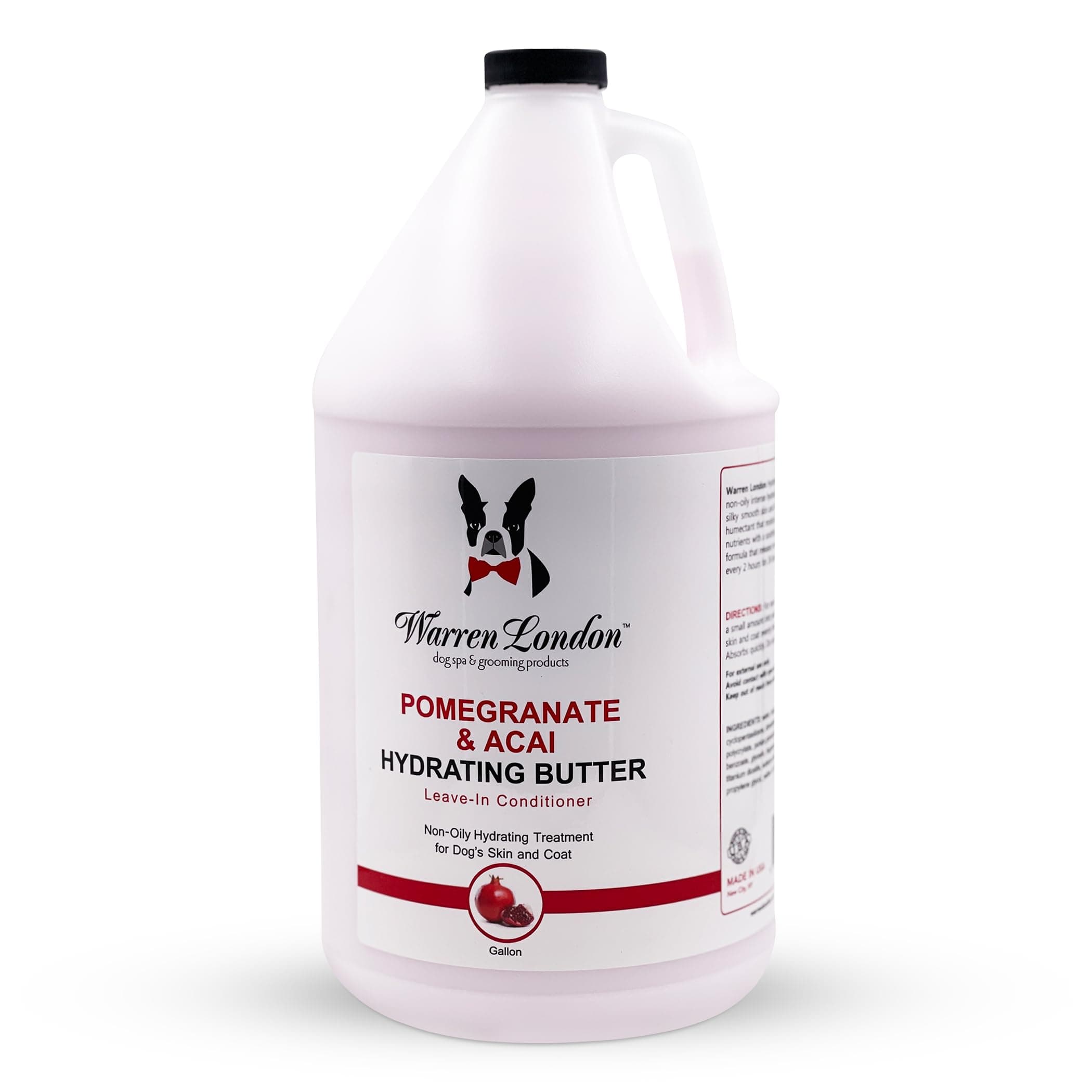 Warren London - Hydrating Butter and Leave-in Conditioner for Dogs Skin and Coat - Pomegranate & Acai - 1gal