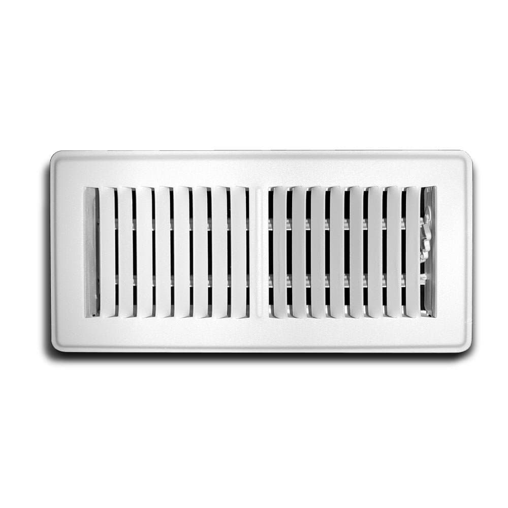 Truaire C150MWT 04X14(Duct Opening Measurements) Supply Grille 14 Floor Register, 4-Inch x 12-Inch, White-Powder Coated