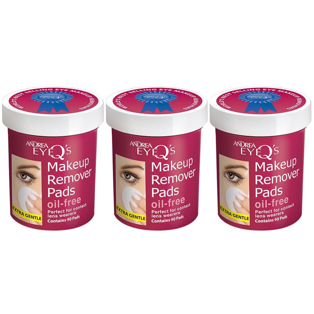 Andrea Eye Q'S 65 Count Oil Free White (3 Pack)