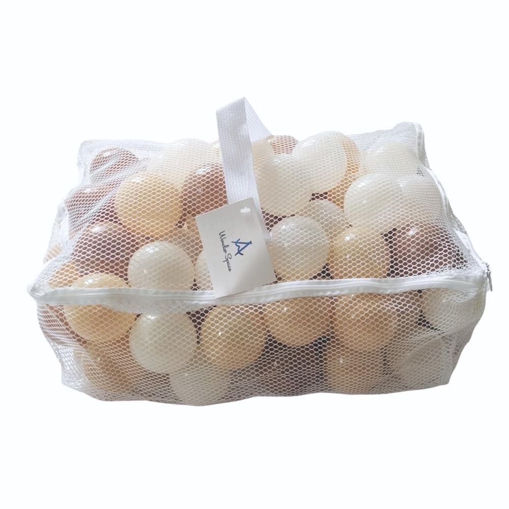 Wonder Space Soft Pit Balls, Chemical-Free Crush Proof Plastic Ocean Ball, BPA Free with No Smell, Safe for Toddler Ball Pit/Kiddie Pool/Indoor Baby Playpen (100 Balls, Mixed - Coffee)