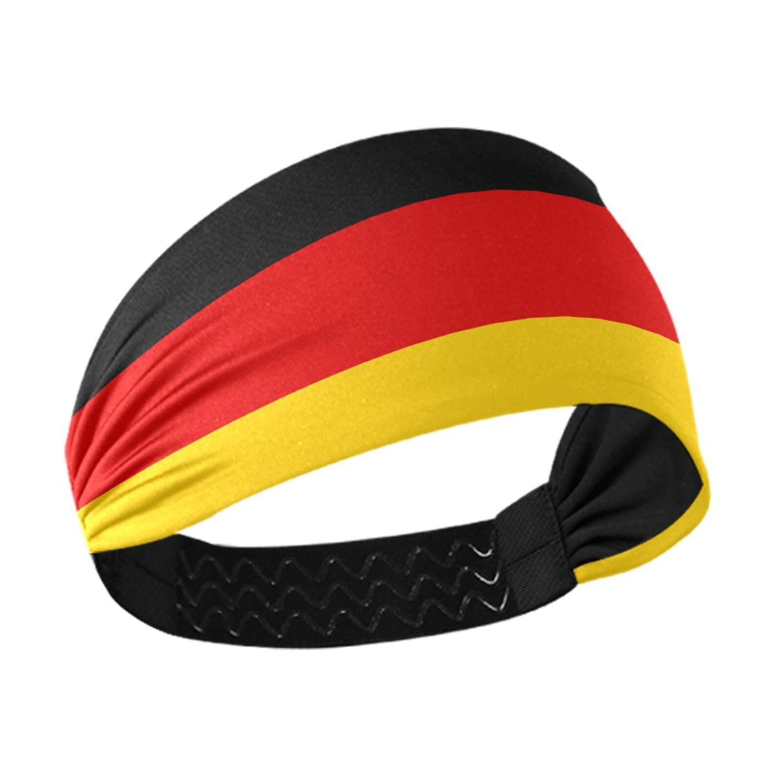 Women's Fashion Headbands German Flag Yoga Elastic Hair Bands Sweat Hair Wrap for Workout Running Sport