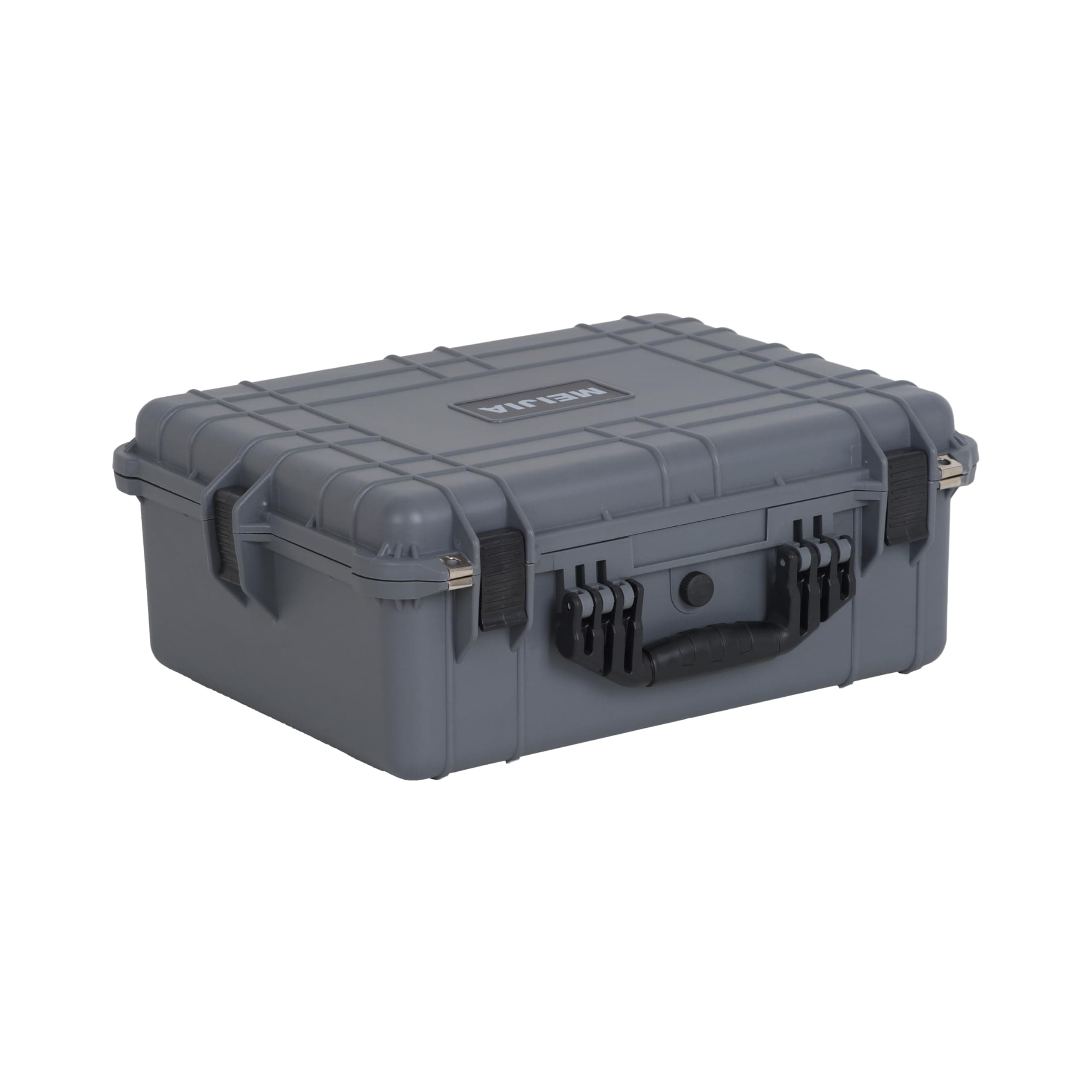 MEIJIA All Weather IP67 Waterproof Hard Protective Case, Hard Camera Case with Customizable Foam, Perfectly Protection of Camera, Drones, Pistols,Lens, Equipments (Grey, 20.62 x16.85x8.11inches)