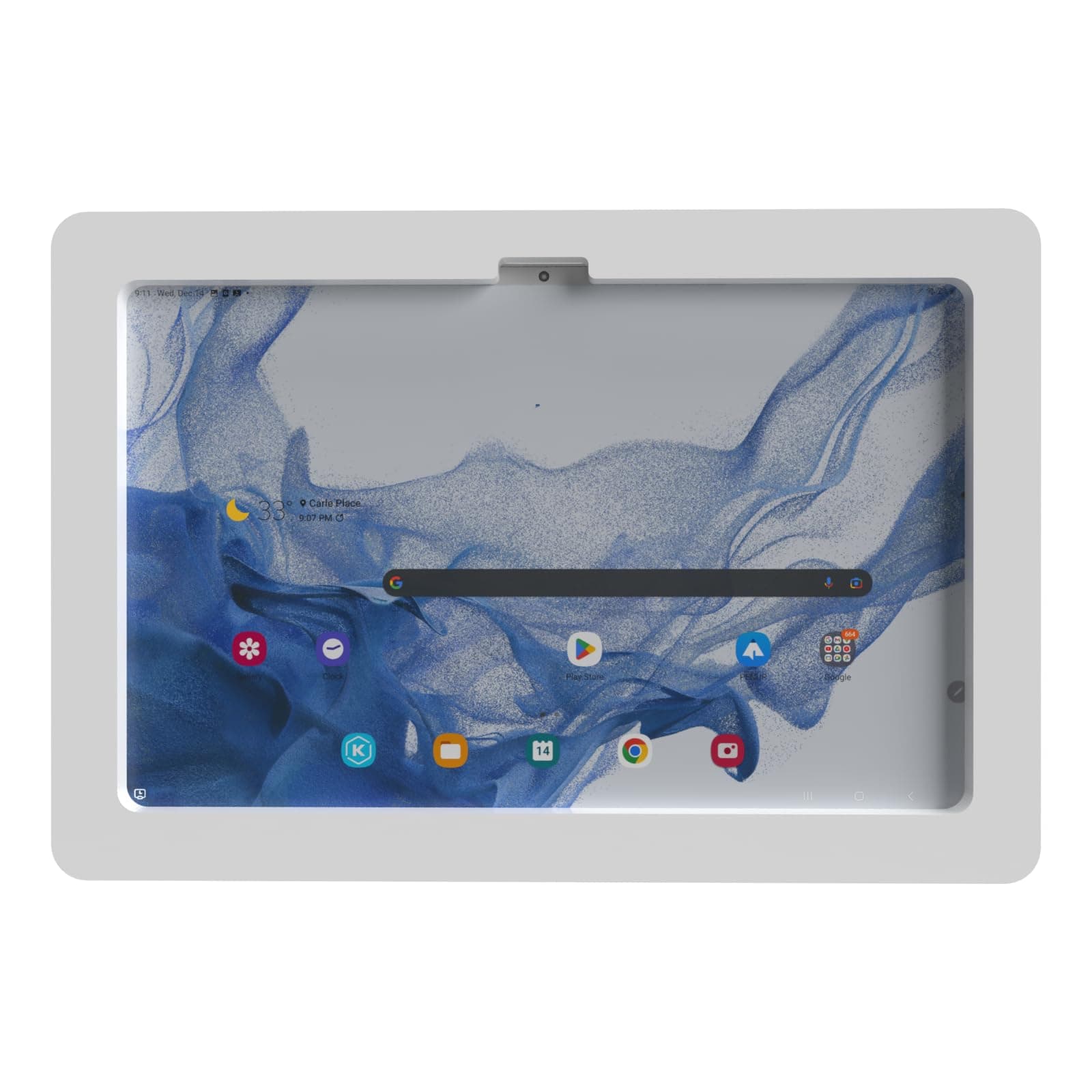 TABcare Security Anti-Theft Acrylic VESA Enclosure for Samsung Galaxy TAB A9+ 11 A11+ Tablet with Wall Mount Kit (White)
