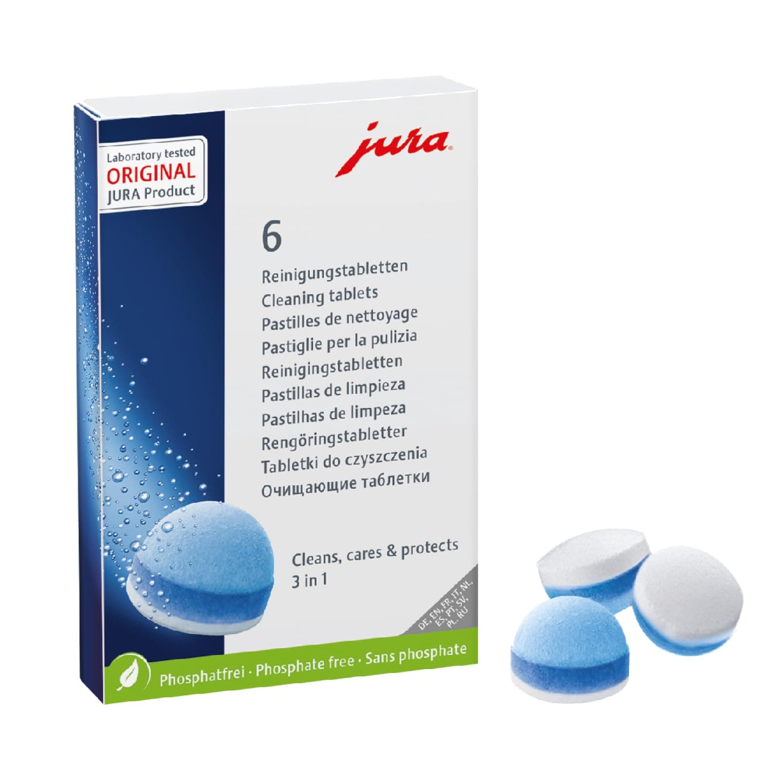 JURA 3-Phase Cleaning Tablets (6 Tablets)