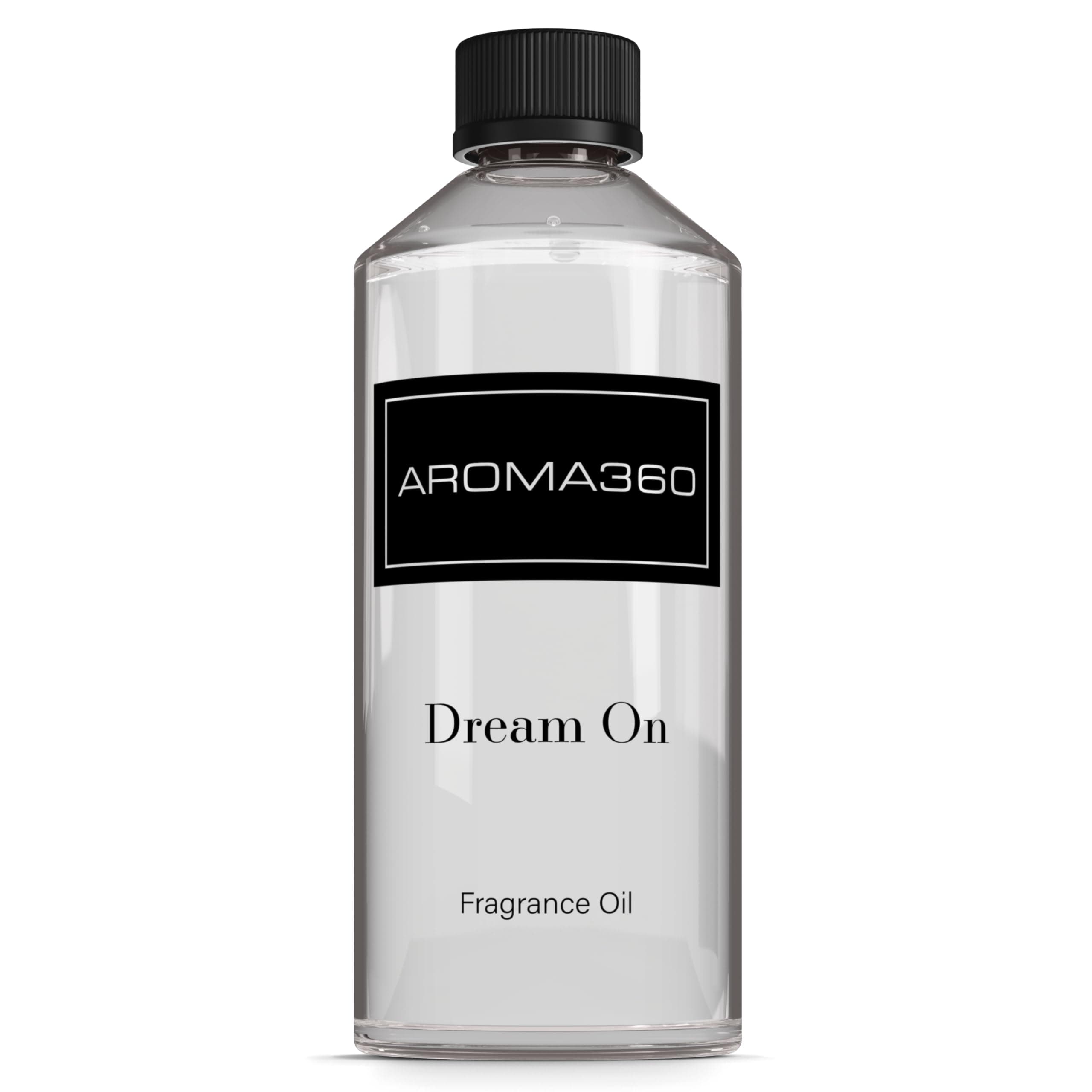Aroma360 - Dream On Fragrance Oil Blend | Hotel Inspired for Luxury Essential Oil Diffusers | Aromatherapy Scent Diffuser Oil | Serene White Tea, Healing Aloe Vera, and Warm Earthy Cedar - 500ML