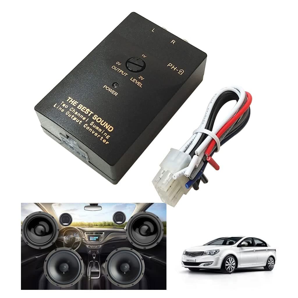 CHENZILIN High to Low Line Output Impedance Converter RCA-Car Line Control Converter Output Adapter