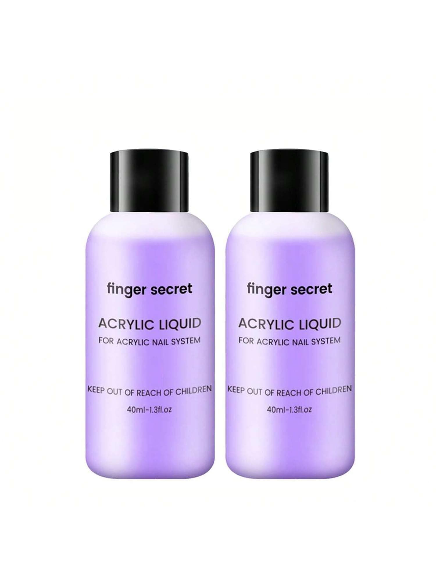finger secret Acrylic Monomer Liquid,2PCS Nail Acrylic Liquid 40ml/1.3fl.oz,Monomer Acrylic Nail Liquid,Acrylic Liquid for Acrylic Powder Nails Extension for Nail Art Manicure DIY