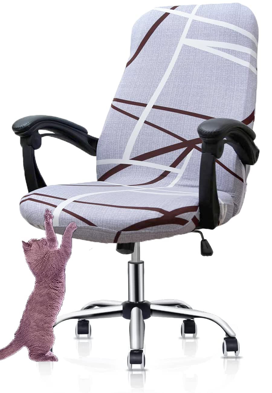 Deisy Dee Computer Office Chair Covers for Stretch Rotating Mid Back Chair Slipcovers Cover ONLY Chair Covers C162 (F)