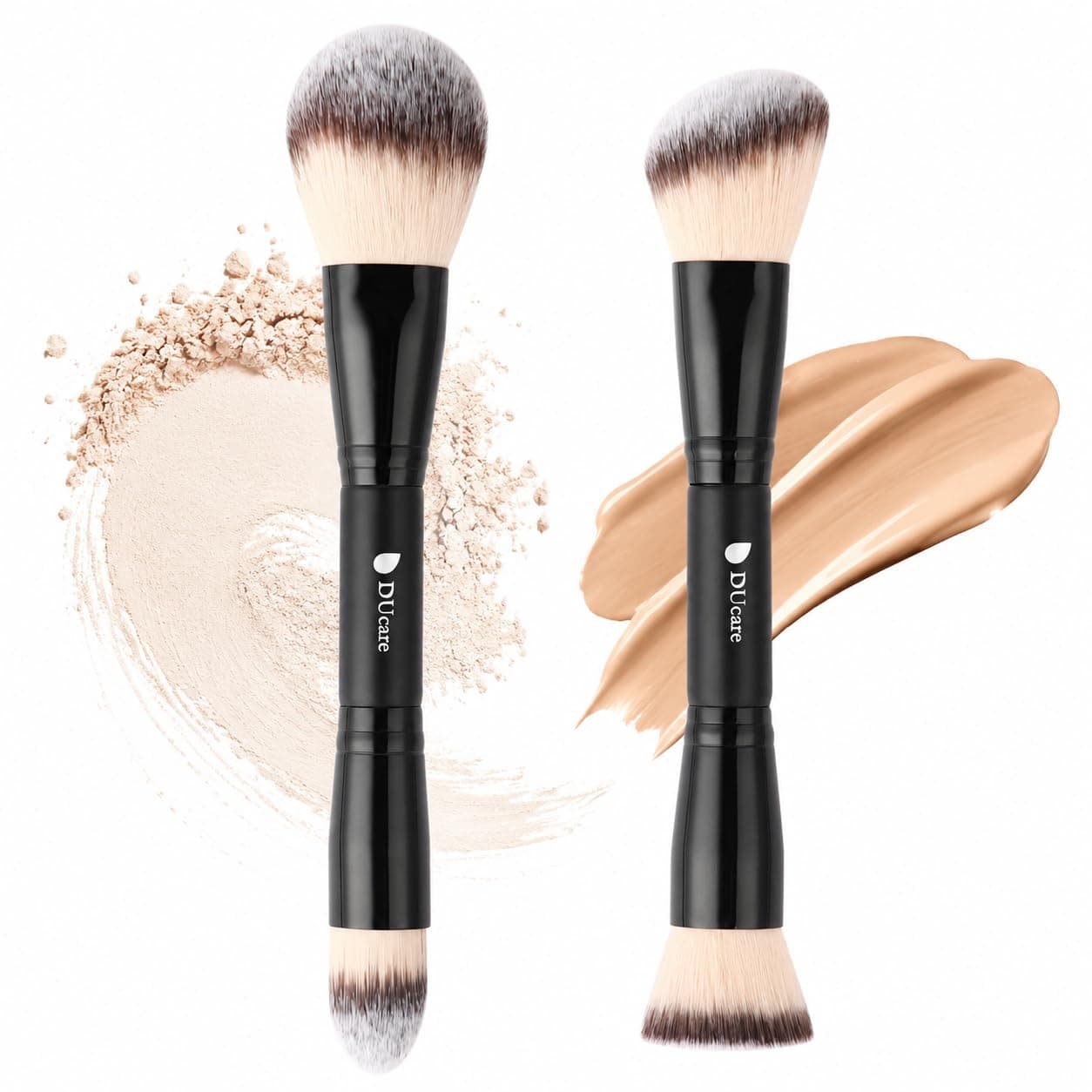DUcare Makeup Brushes Duo End Foundation Contour Powder and Buffer Brush