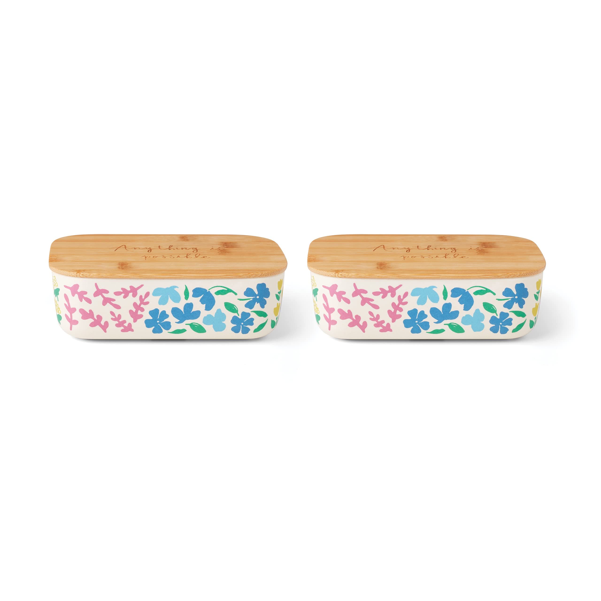 kate spade new york Floral Fields Container With Lid, Set of 2