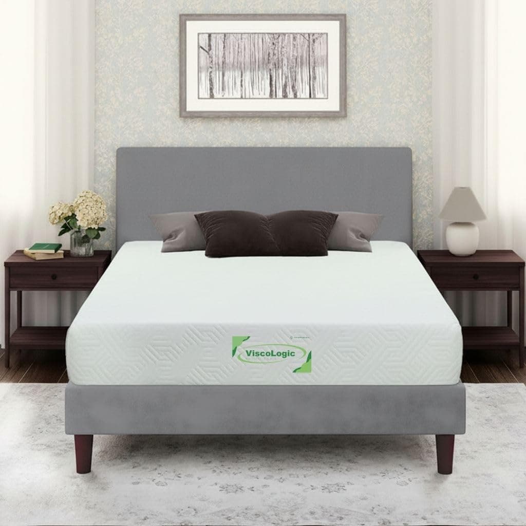 ViscoLogic Explorer 8 Inch Queen Mattress Pressure Relief Reversible Foam