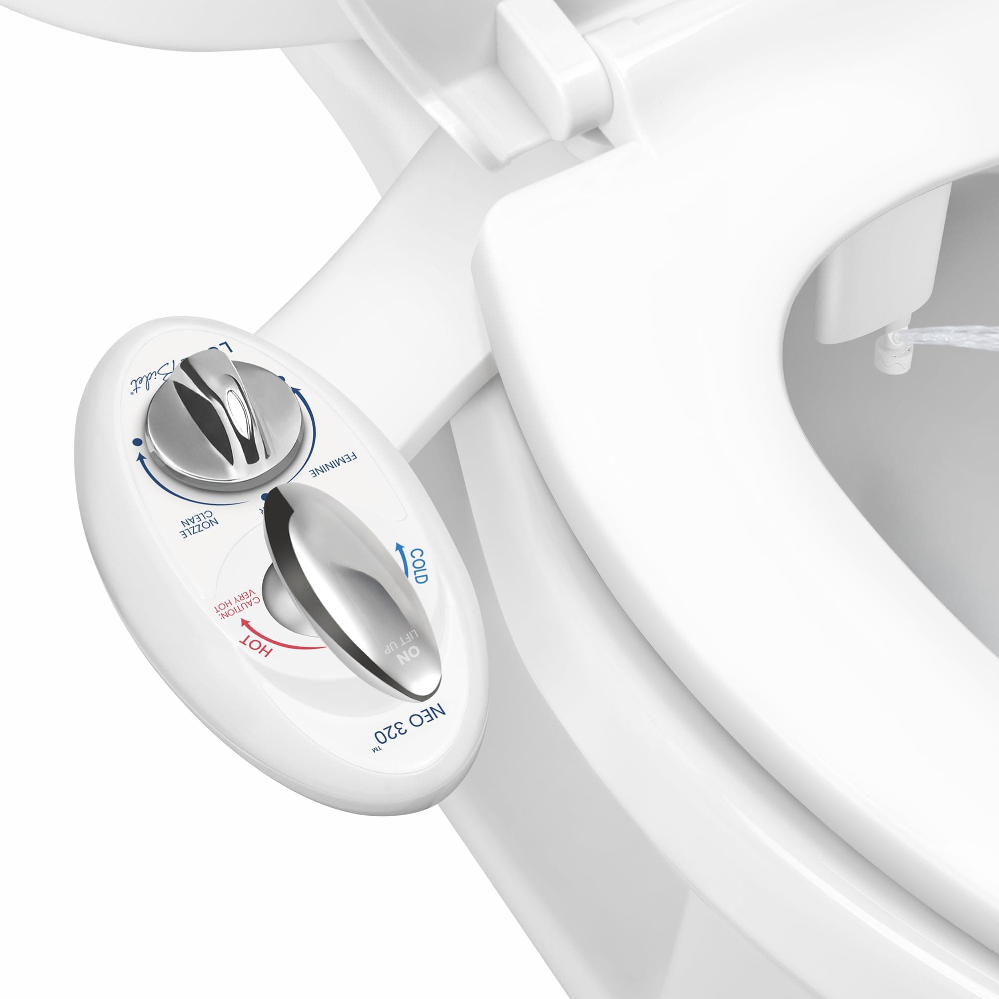 LUXE Bidet NEO 320 - Warm Water Bidet Attachment for Toilet Seat, White