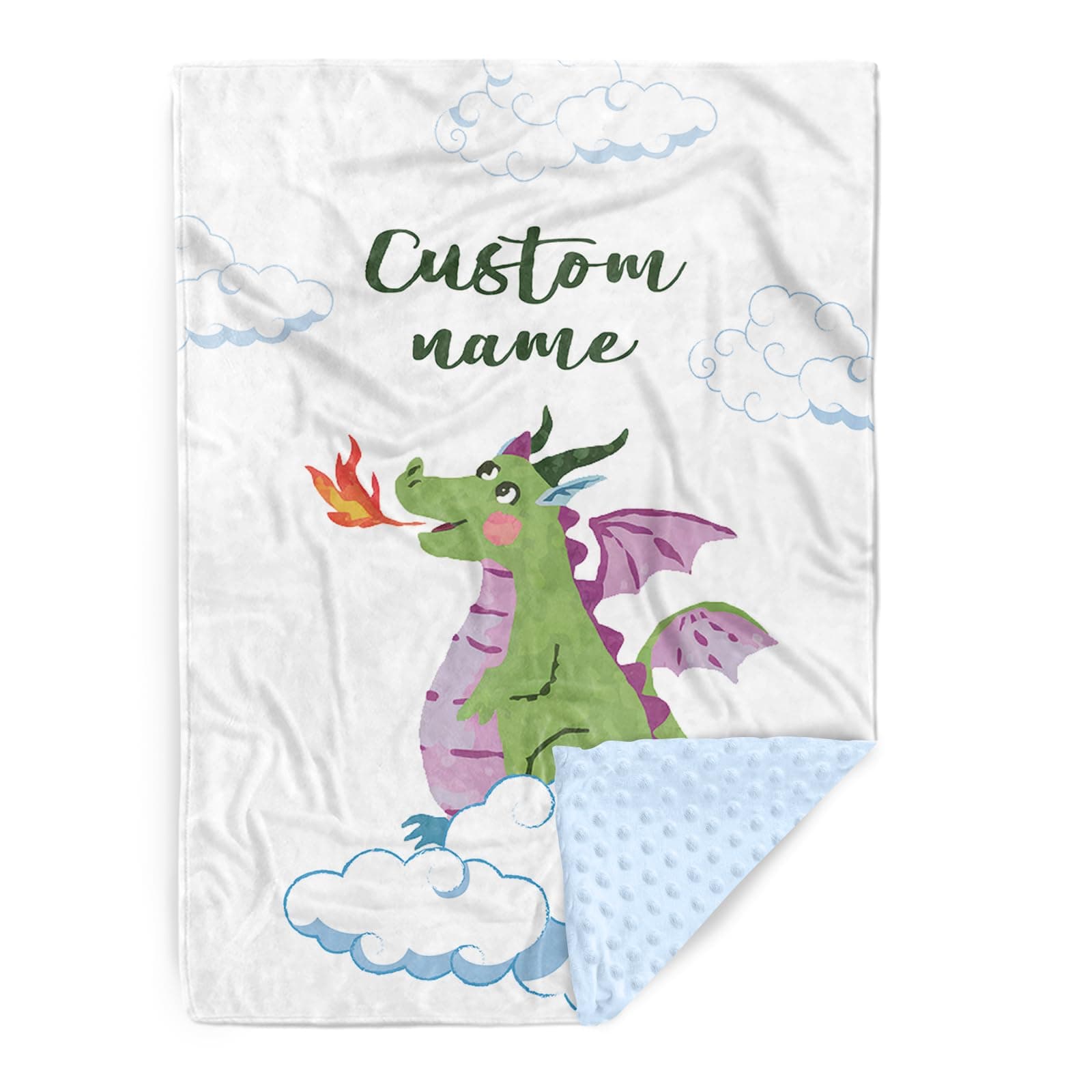 Personalized Baby Blankets for Boys Girls, Custom Baby Blanket with Name, Dinosaur Theme, Super Soft Fleece Receiving Blanket, Personalized Baby Gifts for Baby, Newborn, Toddler, New Mom