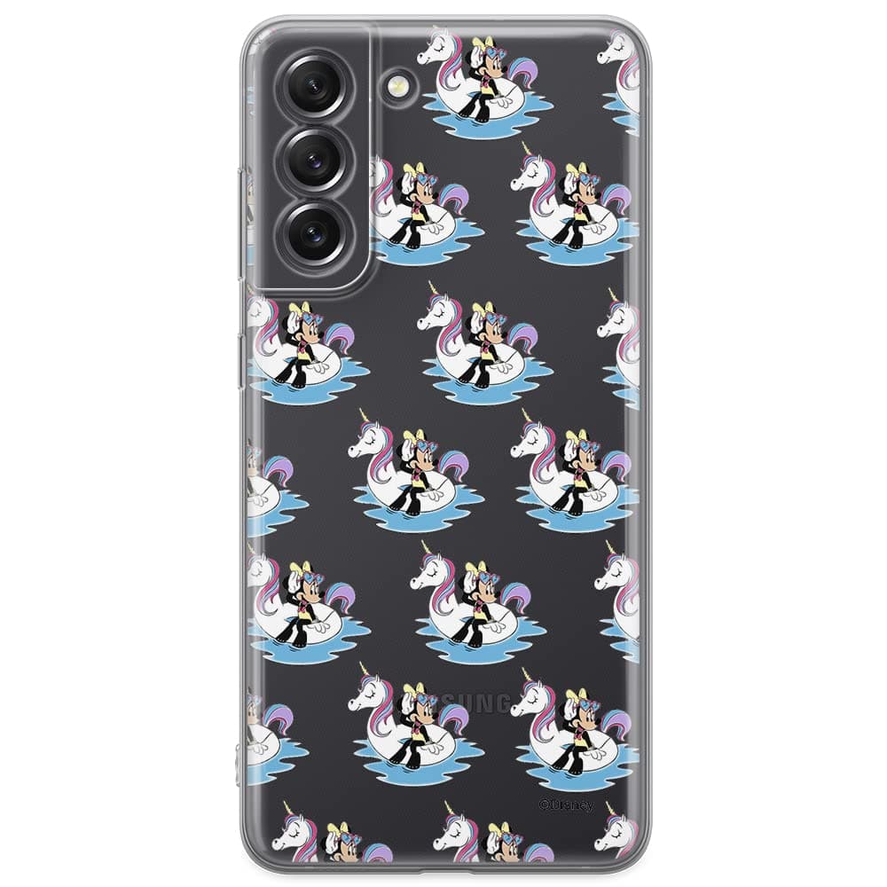 ERT GROUP Mobile Phone case for Samsung S21 FE Original and Officially Licensed Disney Pattern Minnie 030 optimally adapted to The Shape of The Mobile Phone, Partially Transparent