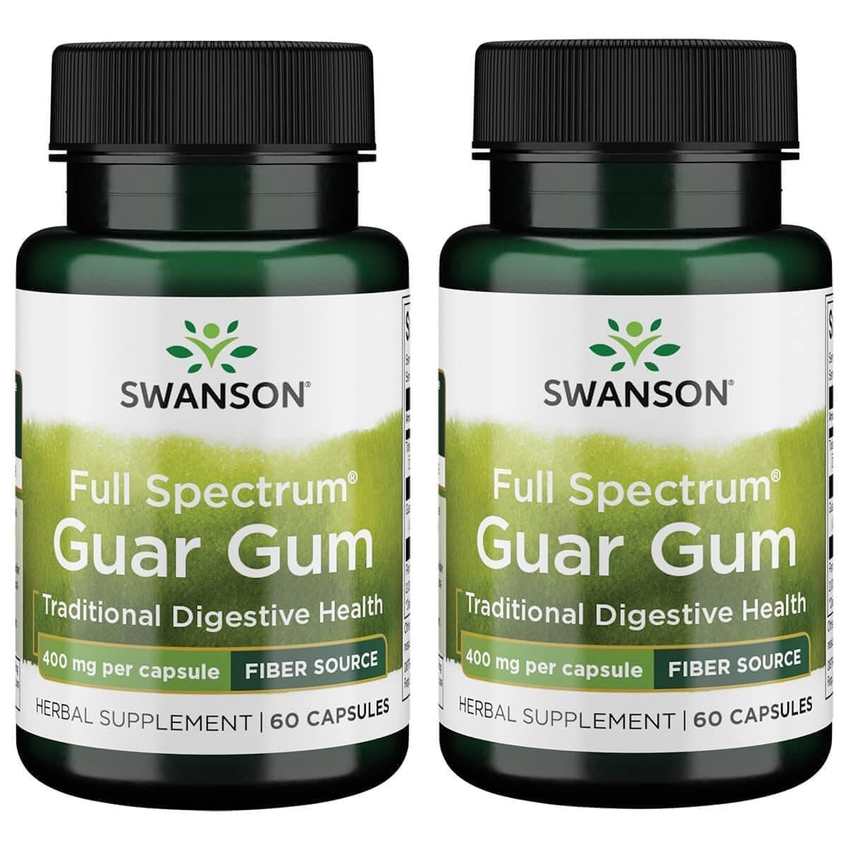 Swanson Full Spectrum Guar Gum 400 mg 60 Caps (2 Pack)