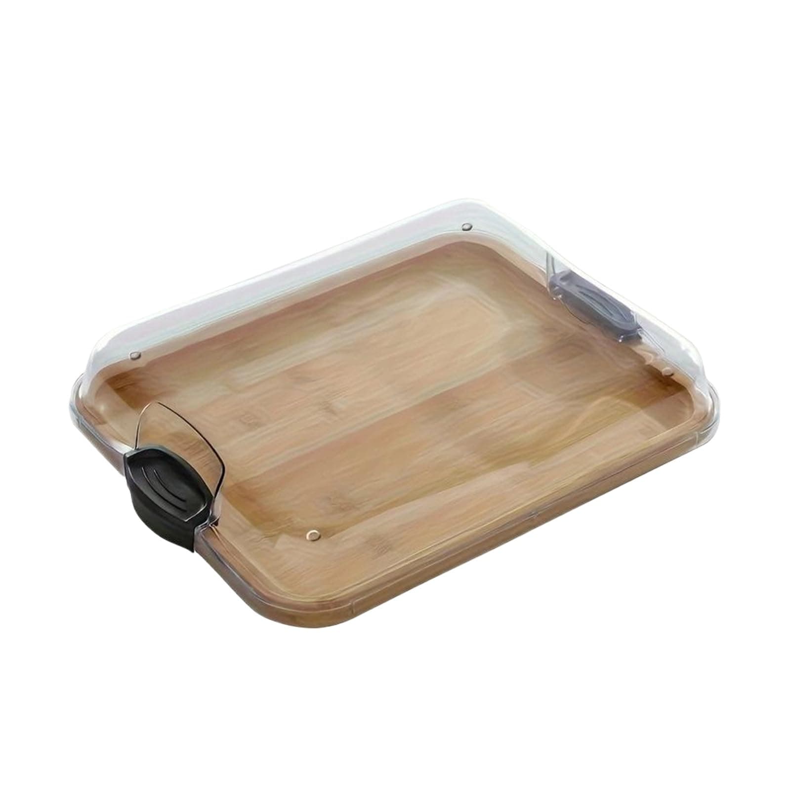 XUSIJAKQ1 Portable Charcuteries Board Bamboo Serving Tray with Covered Section Cheese and Meats Charcuteries Board with Lid, 1