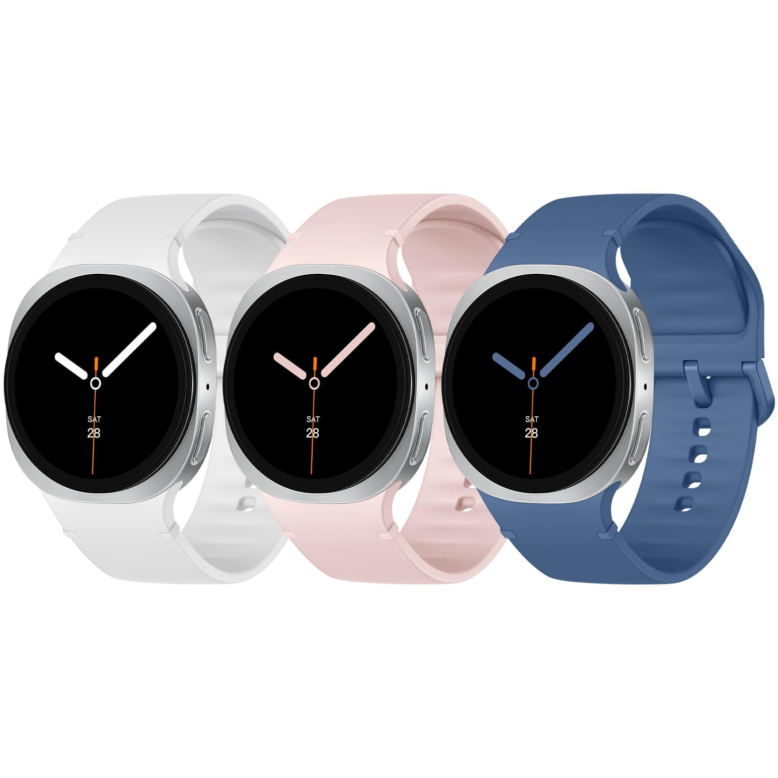 3 Pack Sport Bands Compatible with Samsung Galaxy Watch 8/8 Classic Band