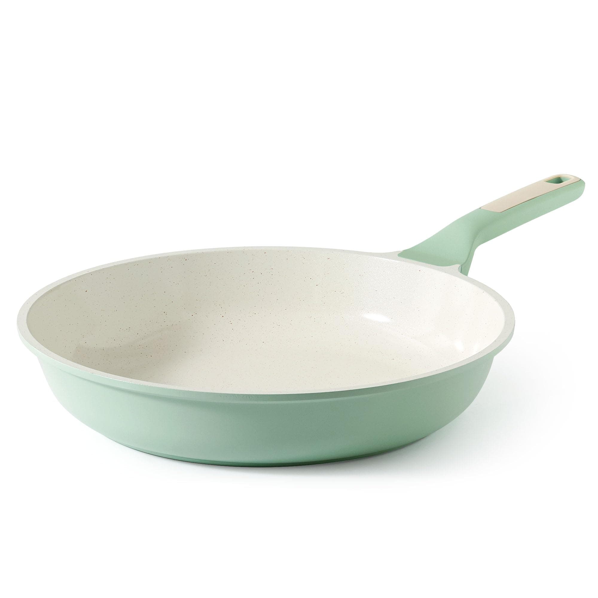 SENSARTE Nonstick Ceramic Frying Pan 9.5-Inch, Healthy Non Toxic Skillet, Induction Compatible Omelet Pan with Heat Resistant Handle, PFAS-Free, Mint Green