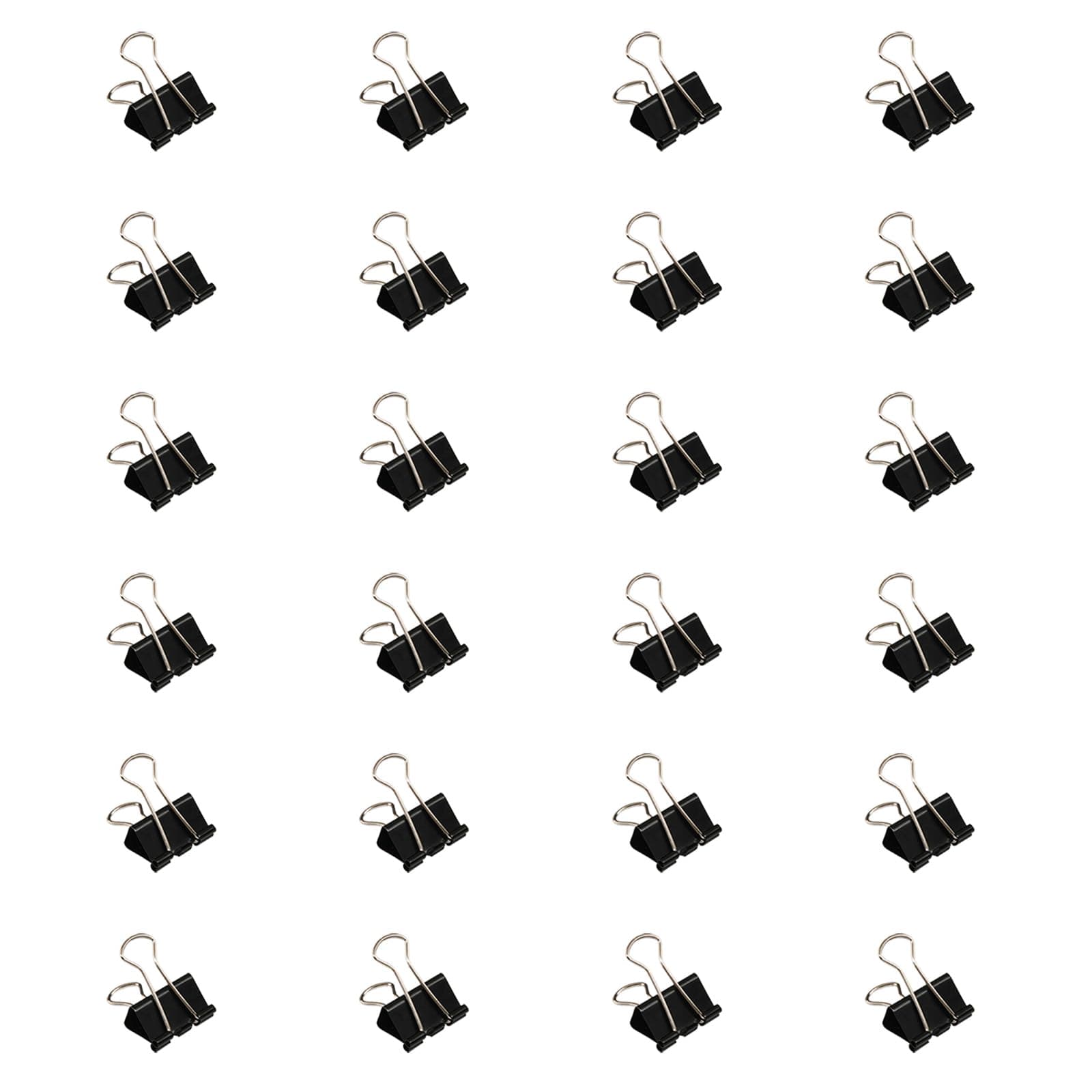 24 Pieces Stainless Steel Foldback Clip Long Tail Clip Heavy Duty Paper Clamp for Food Bag Photo File Receipt Drawing Board