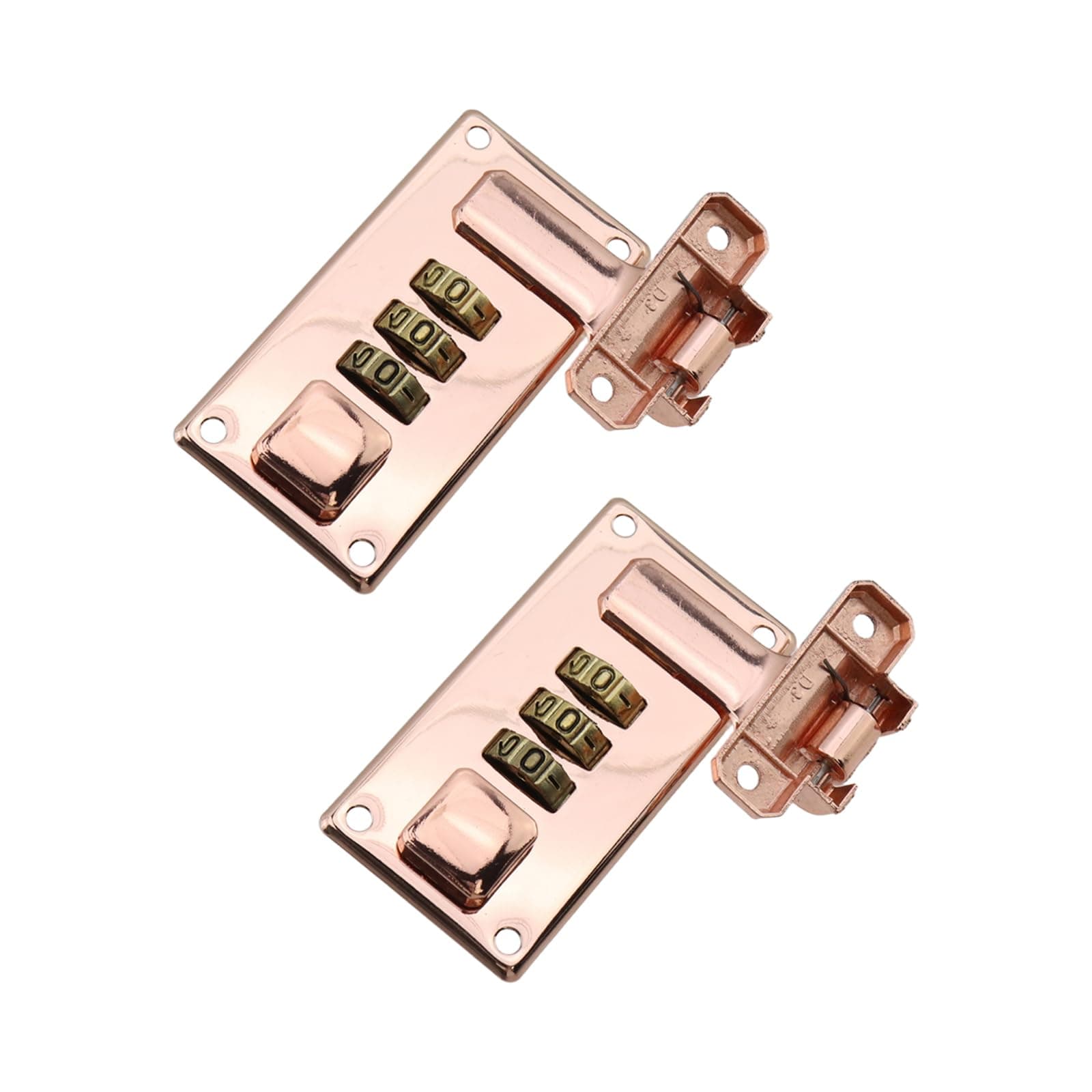 Mewutal 2pcs Luggage Combination Locks with 3 Digit Password, Rose Gold