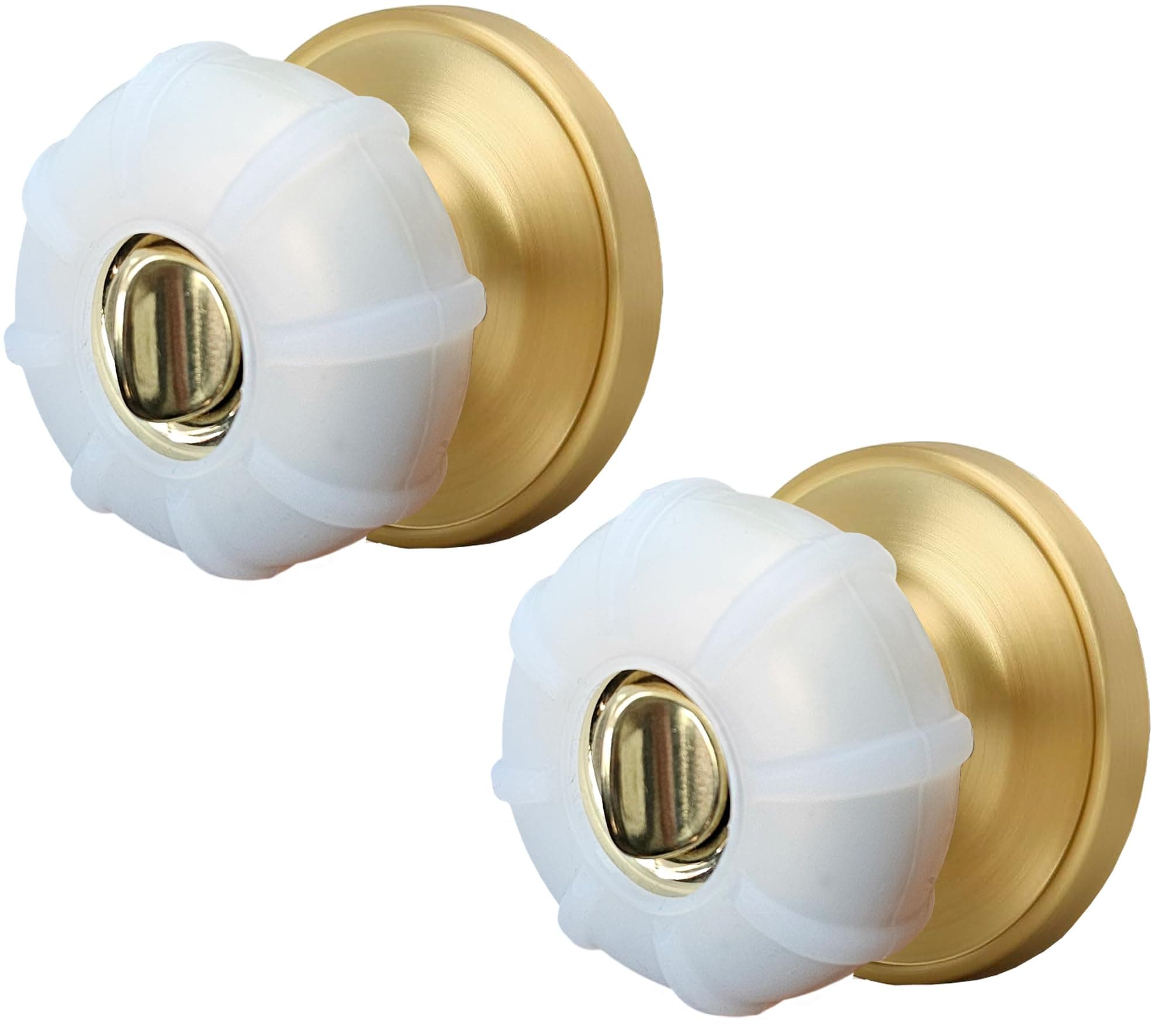 Enjoy Cover | 2 Pack Upgraded Ergonomic Design Door Knob Cover Grips, Non-Slip, Arthritis and Senior Living Aids, Universal Size (Clear)