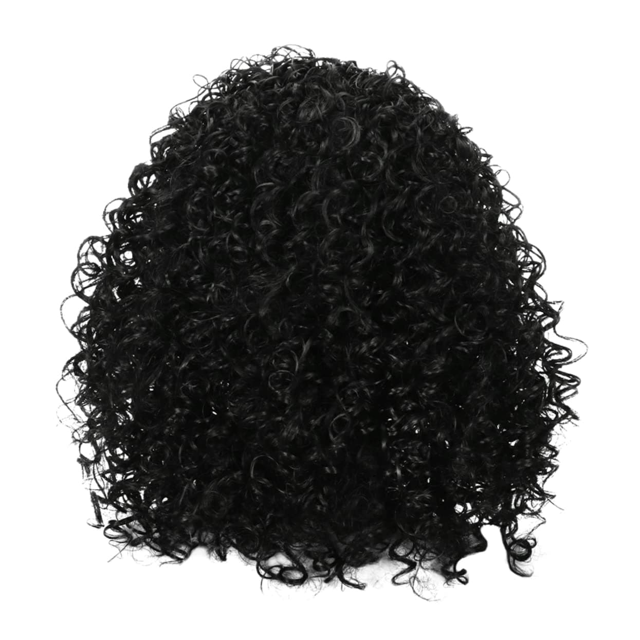 DONFAMDS Black Curly Headband Wig for Women, Lightweight Heat-stylable Hairpiece for Party and Concert Wear