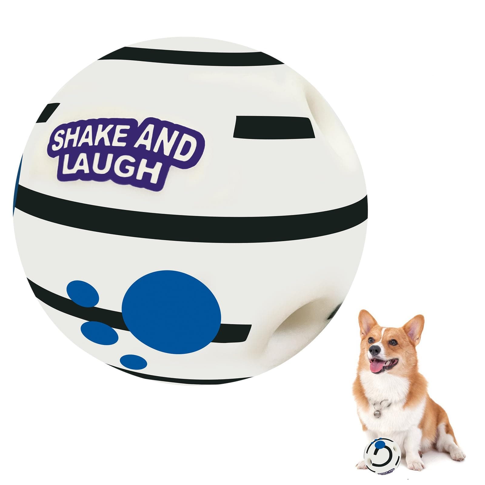 Glow in The Dark Dog Toys Ball, Interactive Dog Ball, Shaking with Gibbering Sound, S, 8 cm